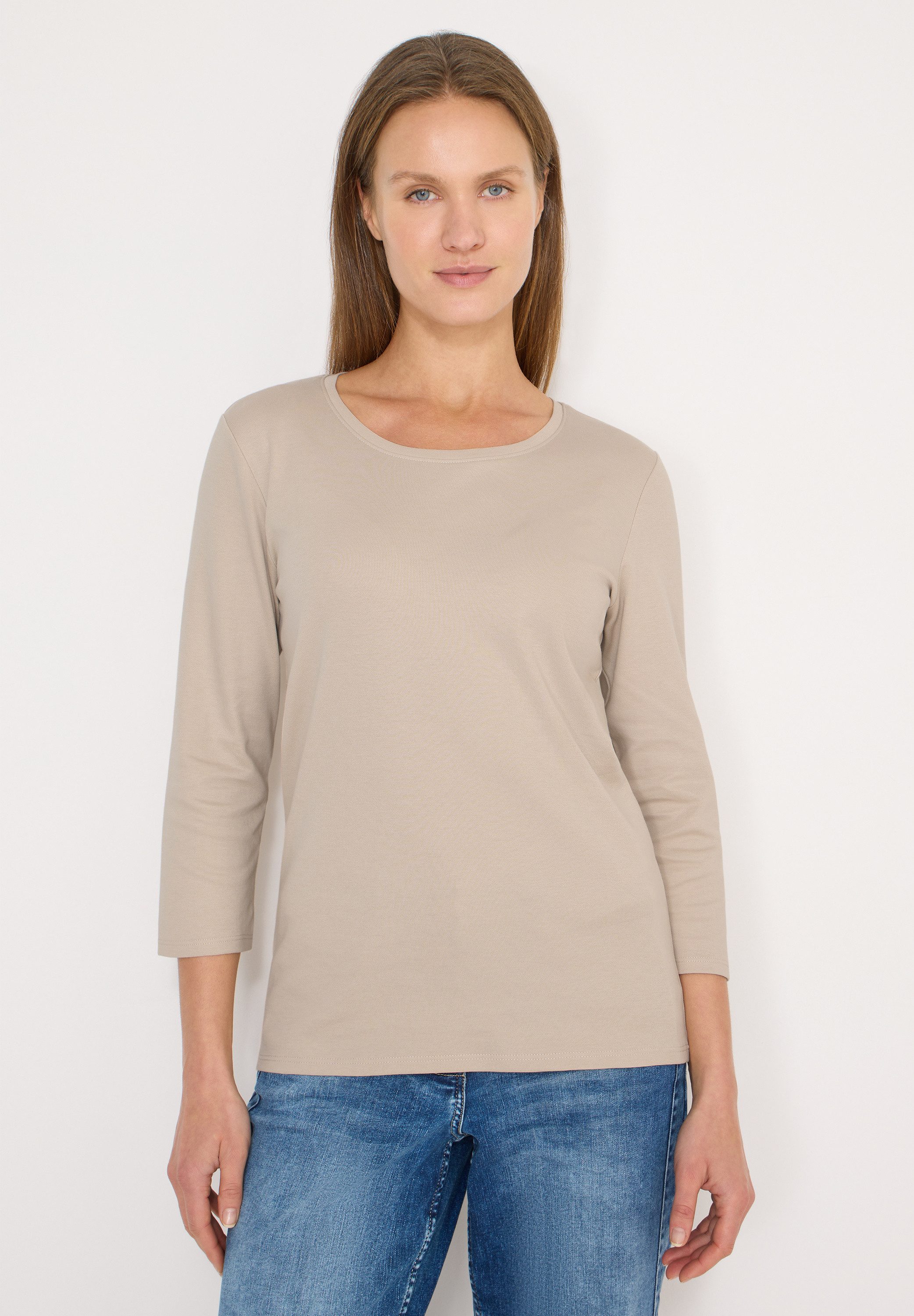 CECIL Rundhalsshirt aus reiner Baumwolle