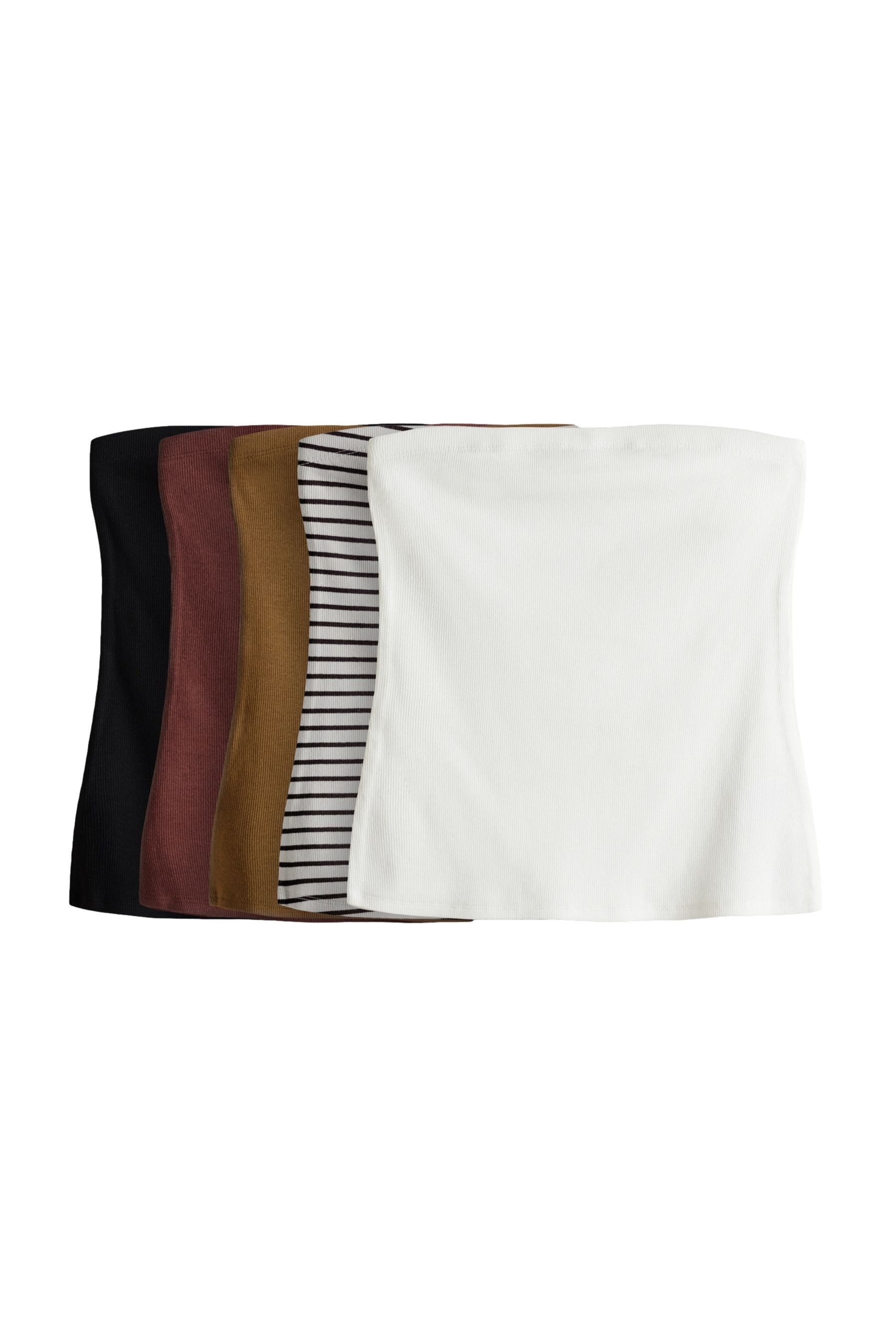 The Set Bandeautop 5er-Pack The Set Gerippte Bandeau-Tops (5-tlg) günstig online kaufen