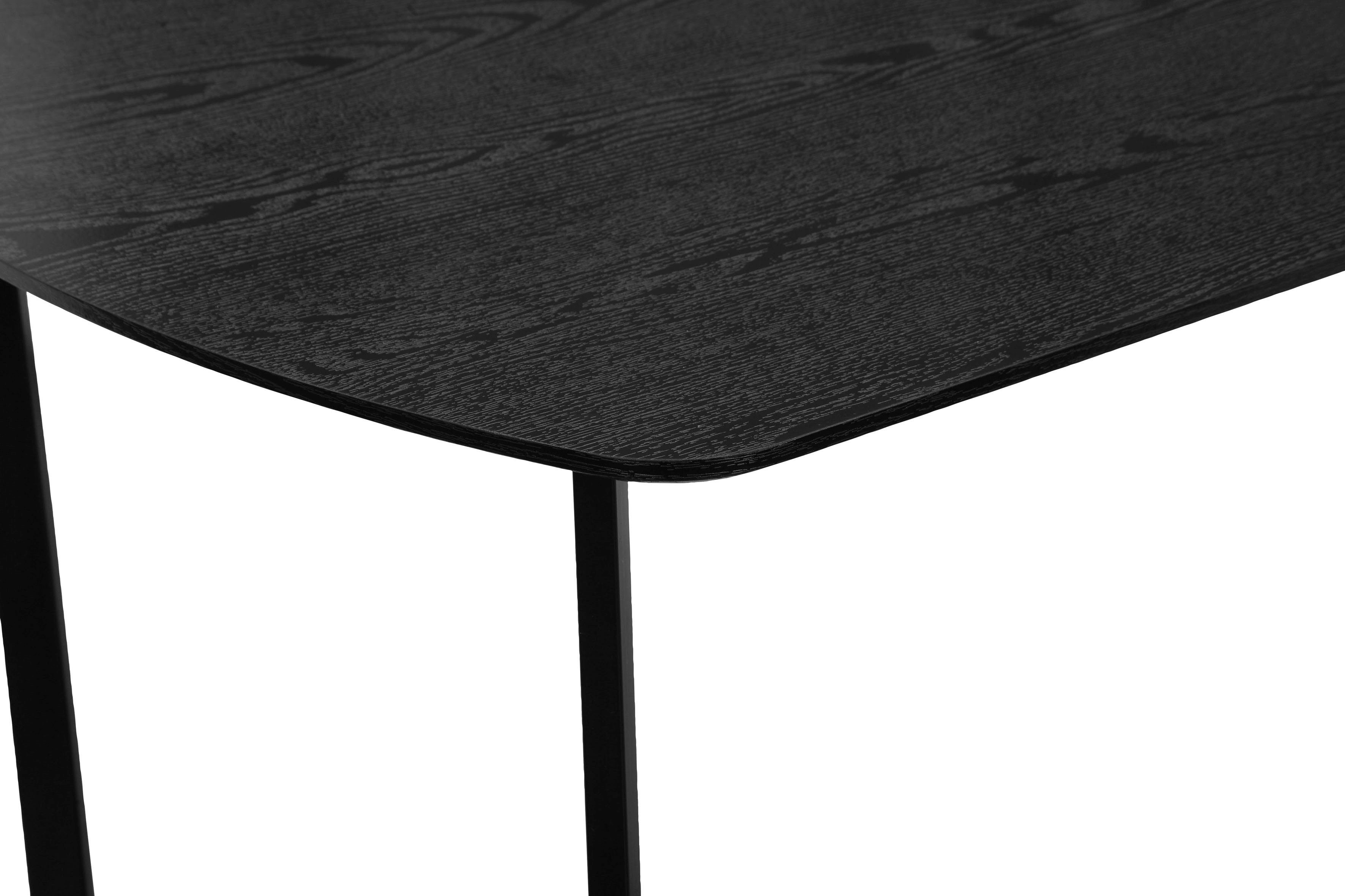 aus of Höhe Gallina Tischplatte Style 76 loft24 Esstisch mit in schwarz, Places Metall Gestell (1-St), Holzoptik, cm