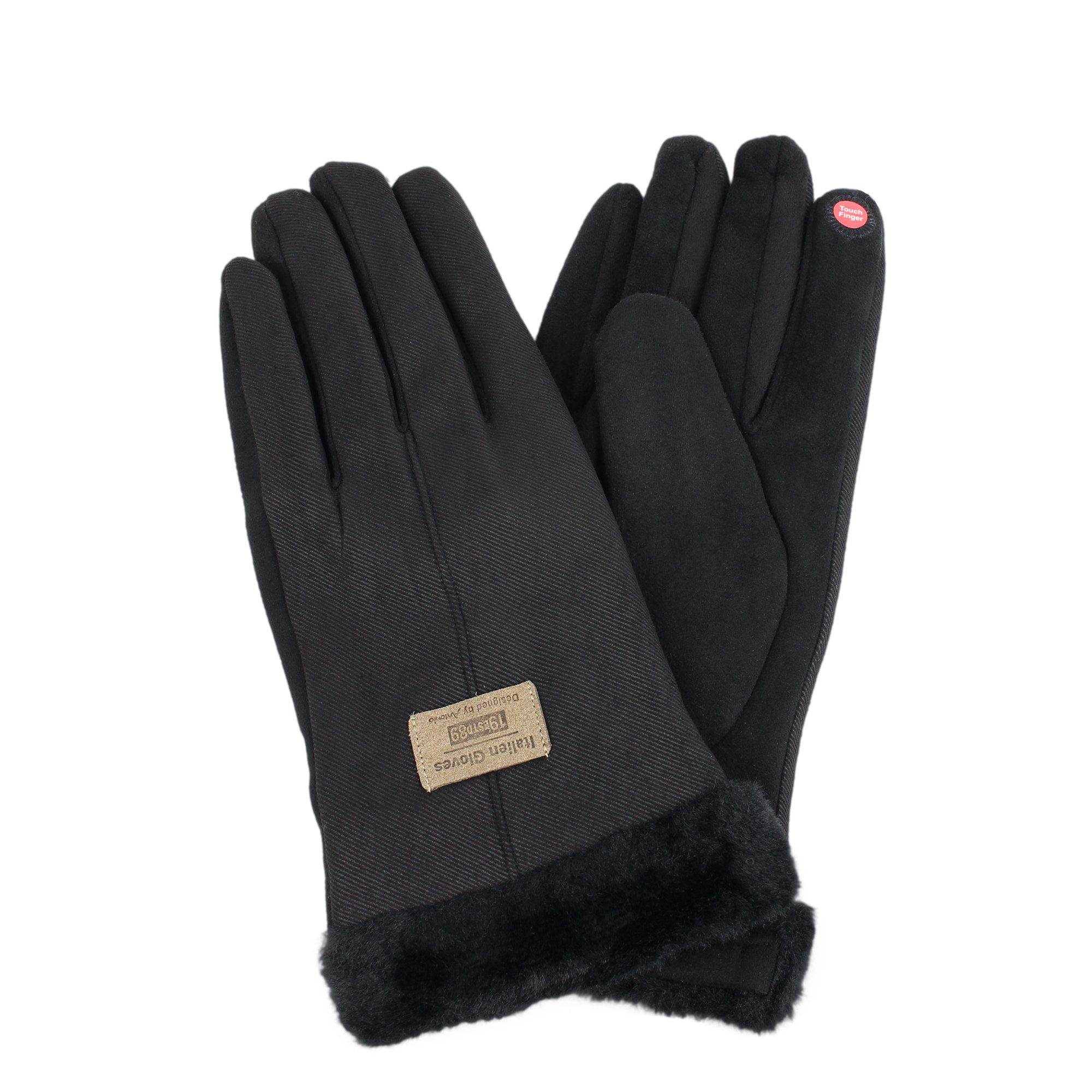 ZEBRO schwarz Fleecehandschuhe Handschuh