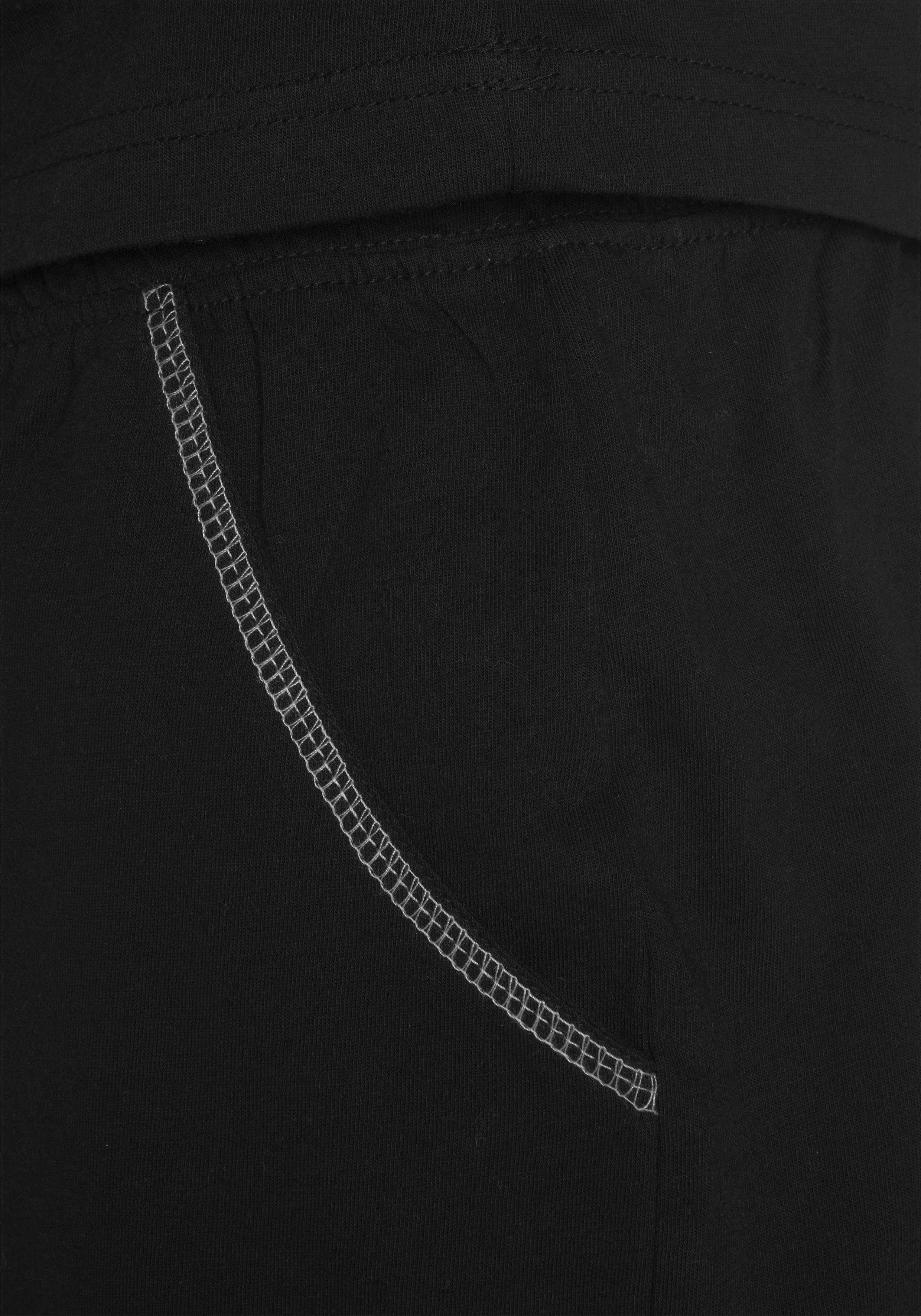 schwarz (2 Stück) KangaROOS Shorty Slogan-Frontdruck 1 mit tlg.,