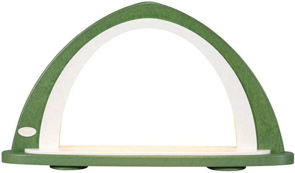 Weigla LED Schwibbogen Weihnachtsdeko (1-tlg), Leerbogen zum Selbstbestücken grün/weiß