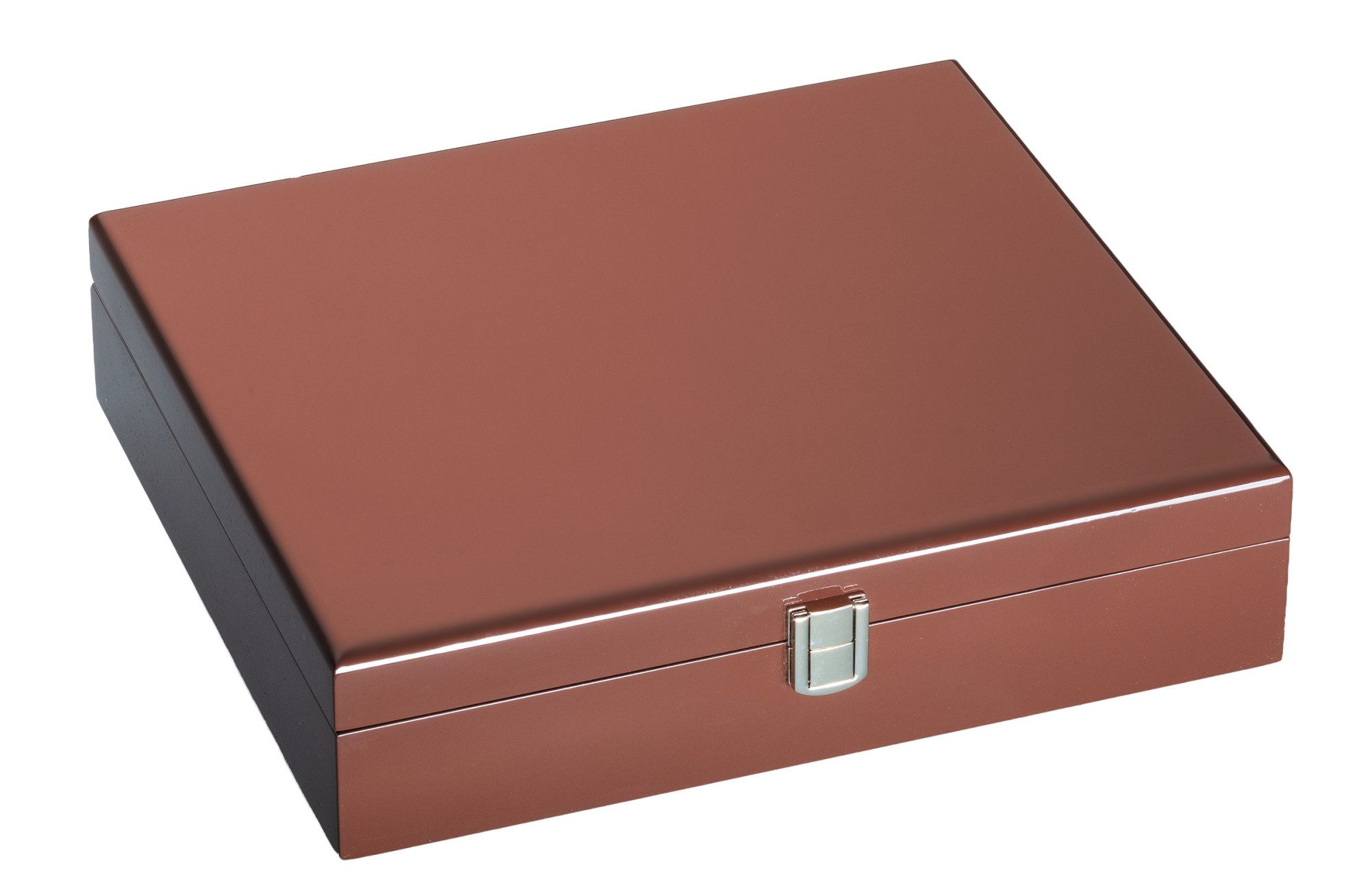 Eichmüller Uhrenbox 1210-02 – Hochglanz Braun – Box für 10 Uhren – herausnehmbares Inlay