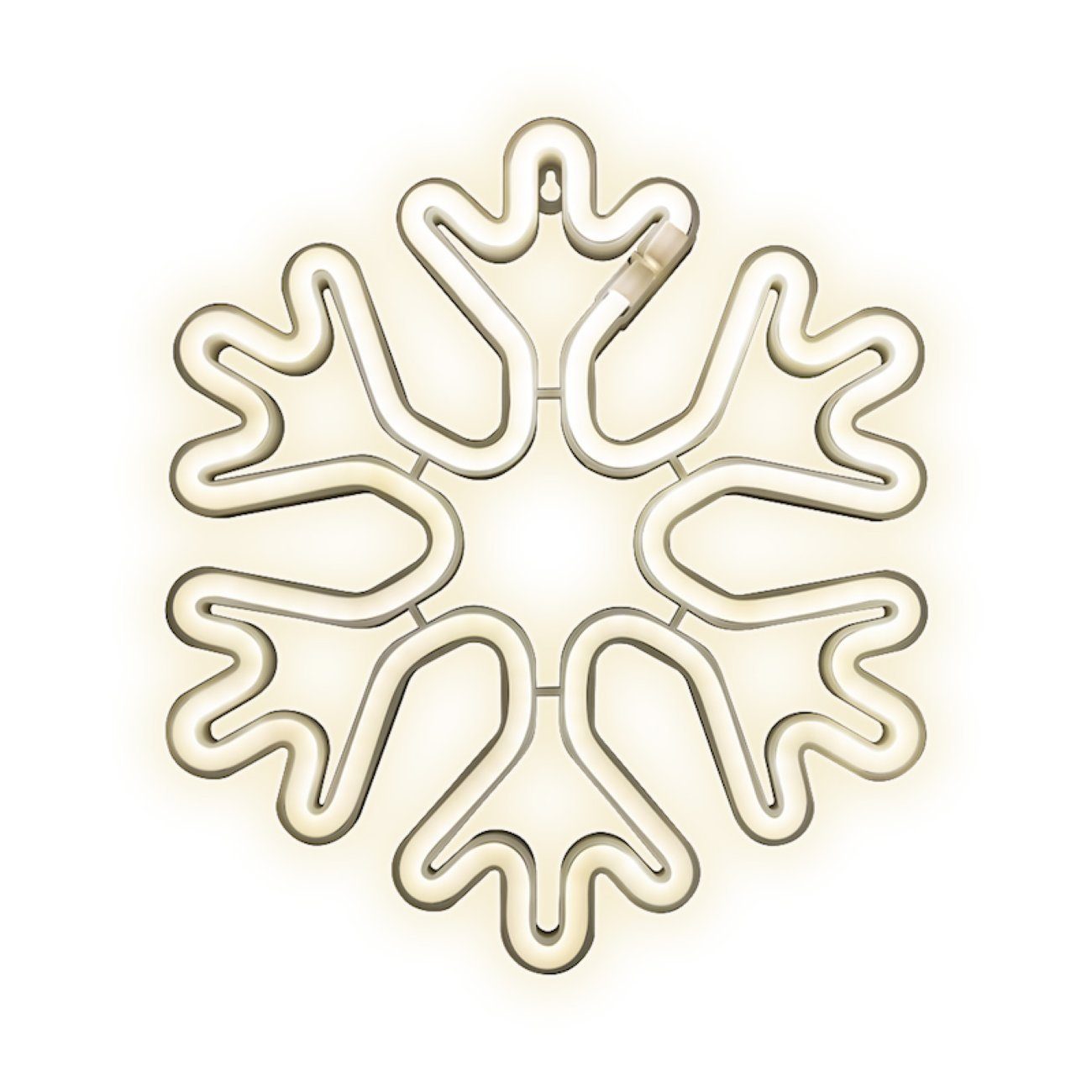 Forever Light LED Dekolicht LED WEIHNACHTSSCHNEEFLOCKE weiß Weihnachtsdekoration zum Aufhängen