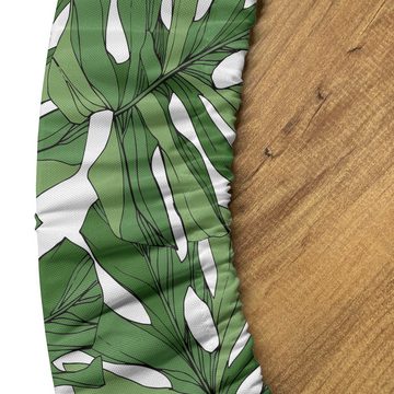Abakuhaus Tischdecke Rundum-elastische Stofftischdecke, Dschungel-Laub Strand-Baum-Blätter