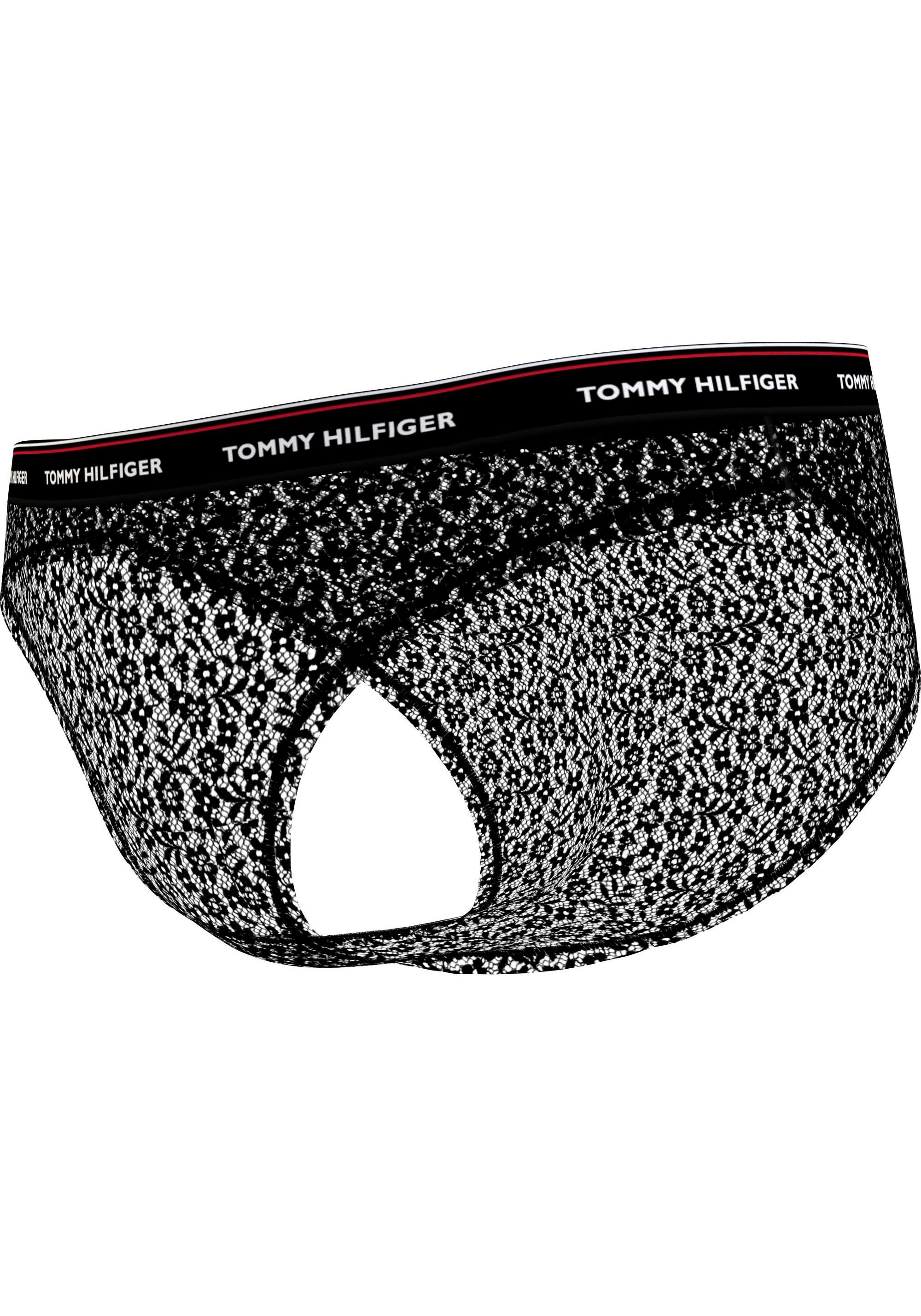 Tommy BIKINI mit Hilfiger SIZES) Hilfiger PACK Bikinislip 3er-Pack) (Packung, 3 Tommy Underwear LACE (EXT Logobund Black/White/Light_Pink