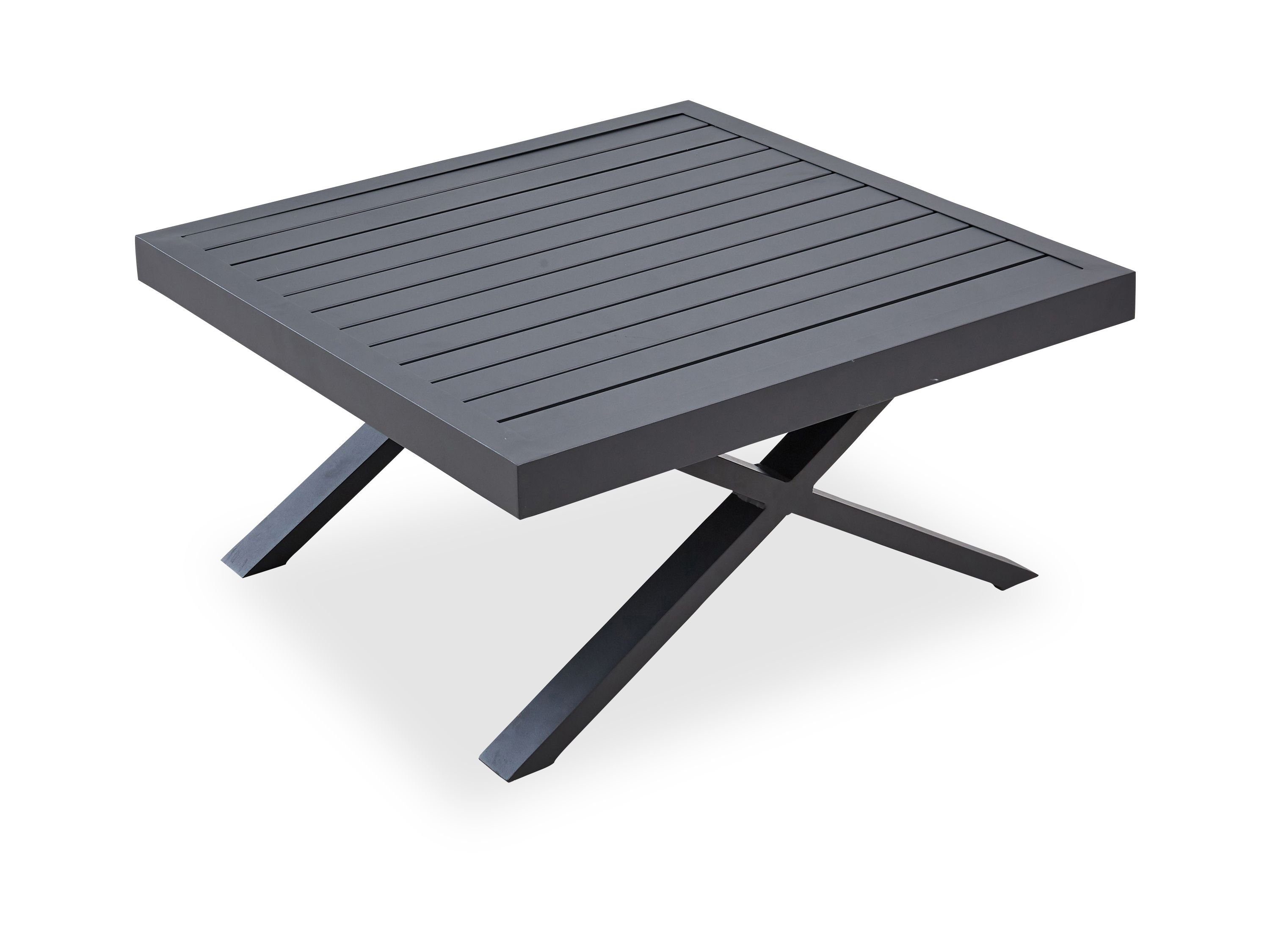 Outdoor Gartenlounge-Set Loungetisch outdoor RIEKE Set grau Outdoortisch Balkontisch