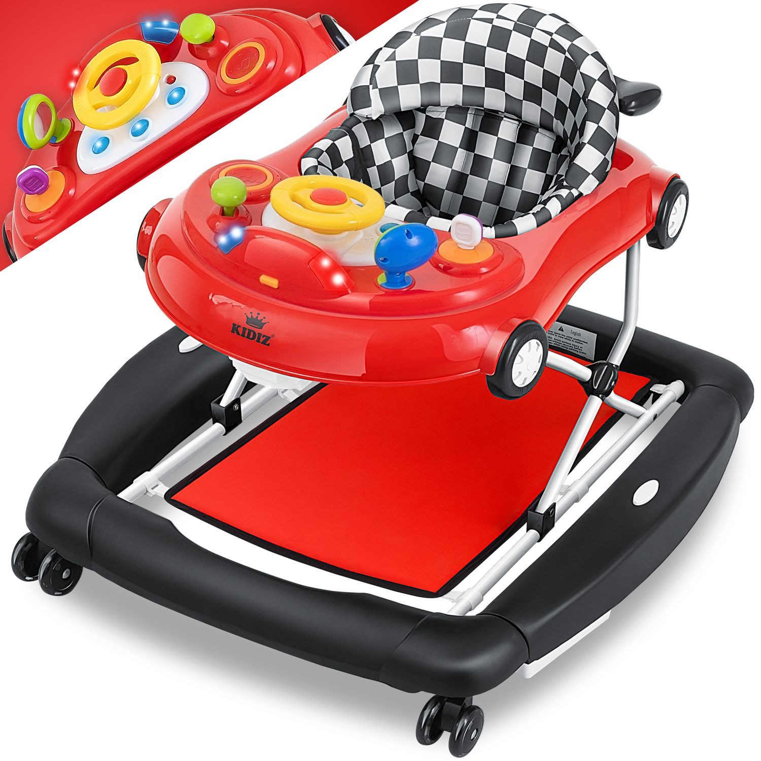 KIDIZ Lauflernhilfe, 4in1 Lauflernhilfe Babywalker Spiel- und Lauflernwagen