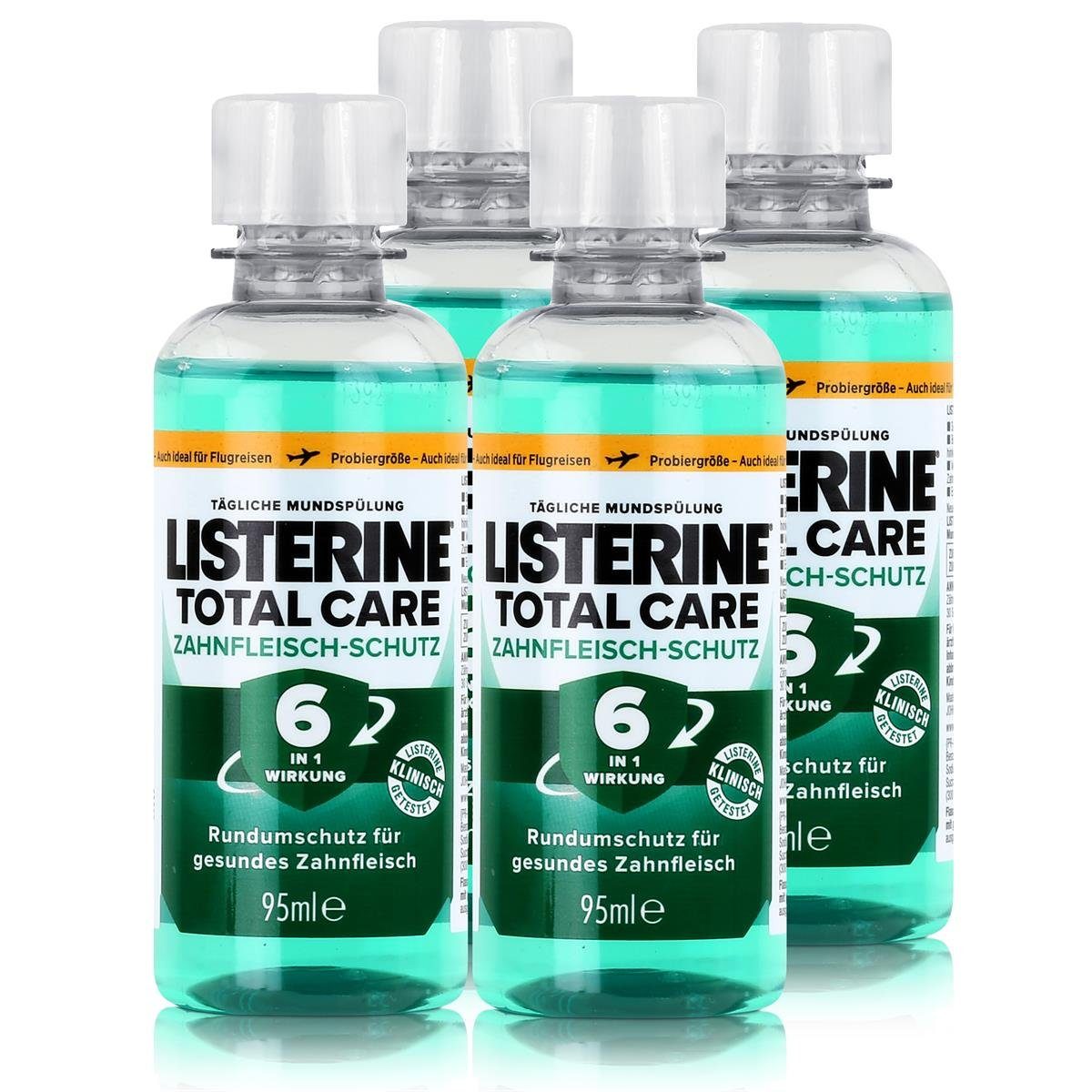 Listerine Mundspülung, Listerine Total Care Zahnfleisch-Schutz 95ml  Mundspülung (4er Pack)