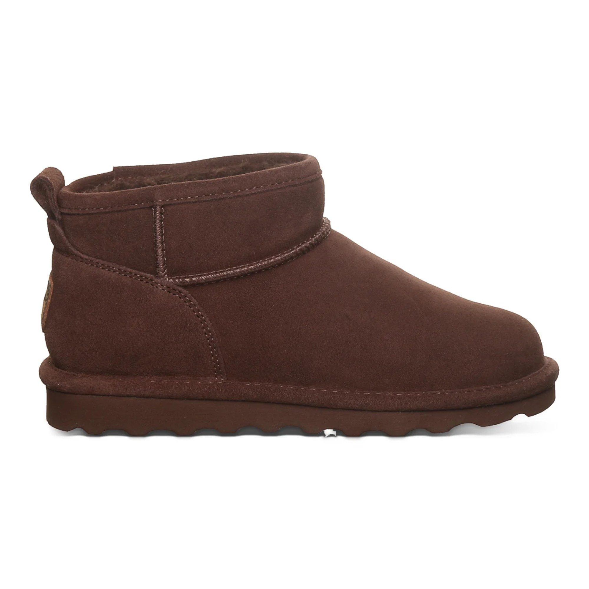 Bearpaw Shorty (Veloursleder, warm) burgundbraun Damen Winterstiefel
