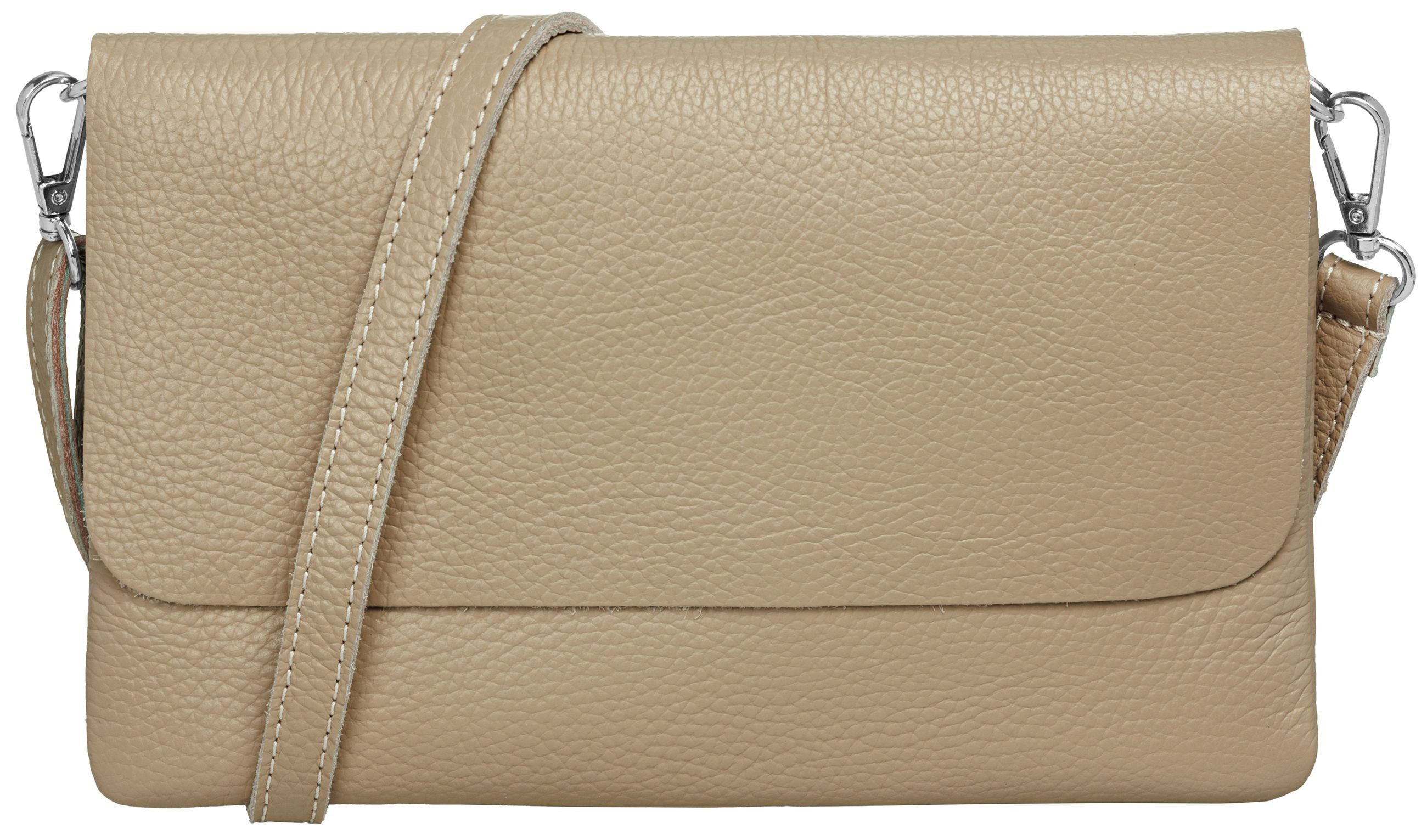 Caspar Clutch Abendtasche Damen Leder Handtasche - CLASSIC LINE - Modell No.835, leicht, elegant & unempfindlich - 100% Echtleder - Handmade in Italy
