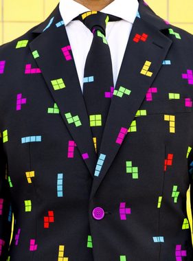 Opposuits Partyanzug Tetris, Hier passt alles lückenlos: Herrenanzug für Gaming-Nerds