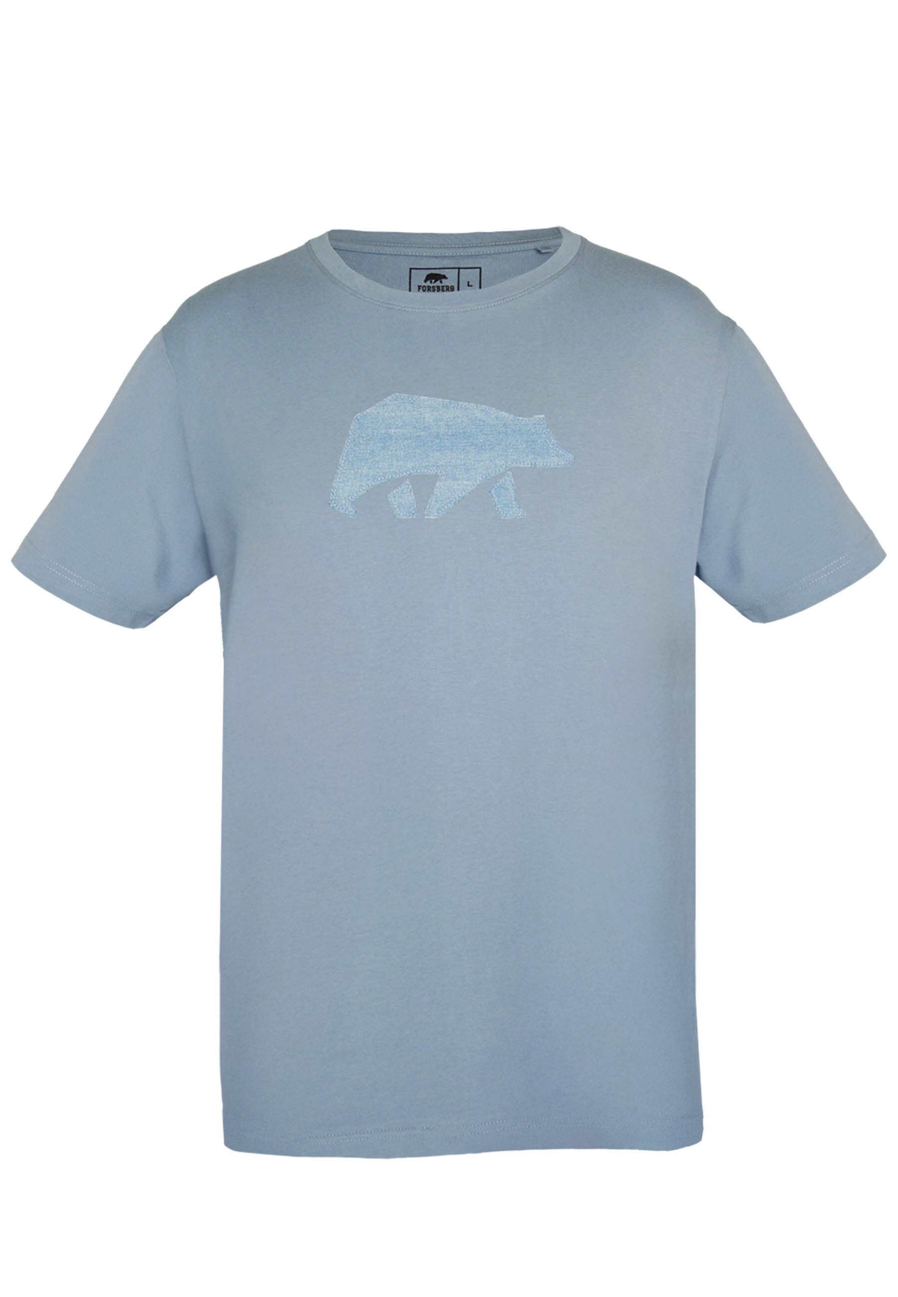 FORSBERG T-Shirt T-Shirt mit Denim-Brustlogo