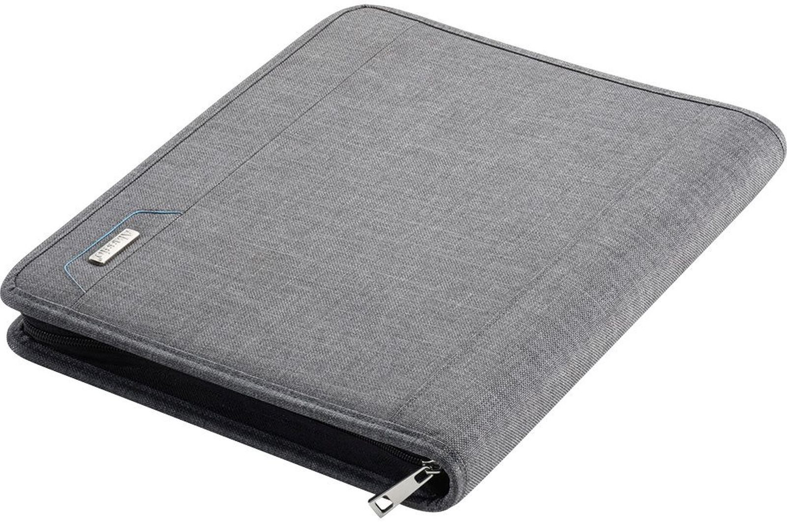 Schreibmappe Orgamappe A4 Lazio 285x360x50mm Polyester grau