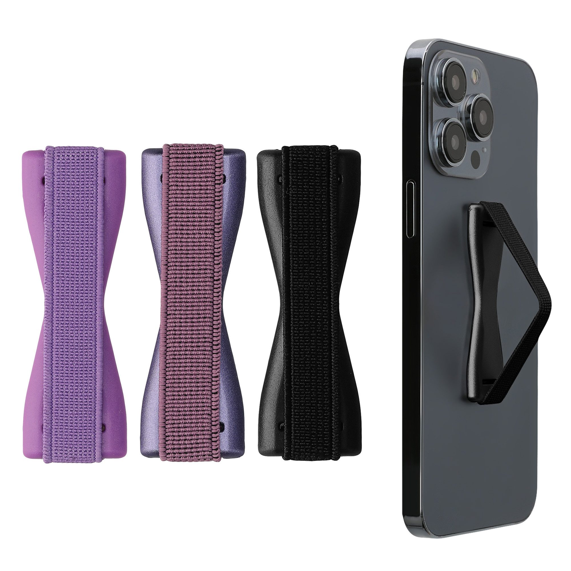 kwmobile Popsockets Smartphone Fingerhalter 3 Set, (3-tlg., Handy Halter Griff Halterung Einhandbedienung - 3x Handyhalter)
