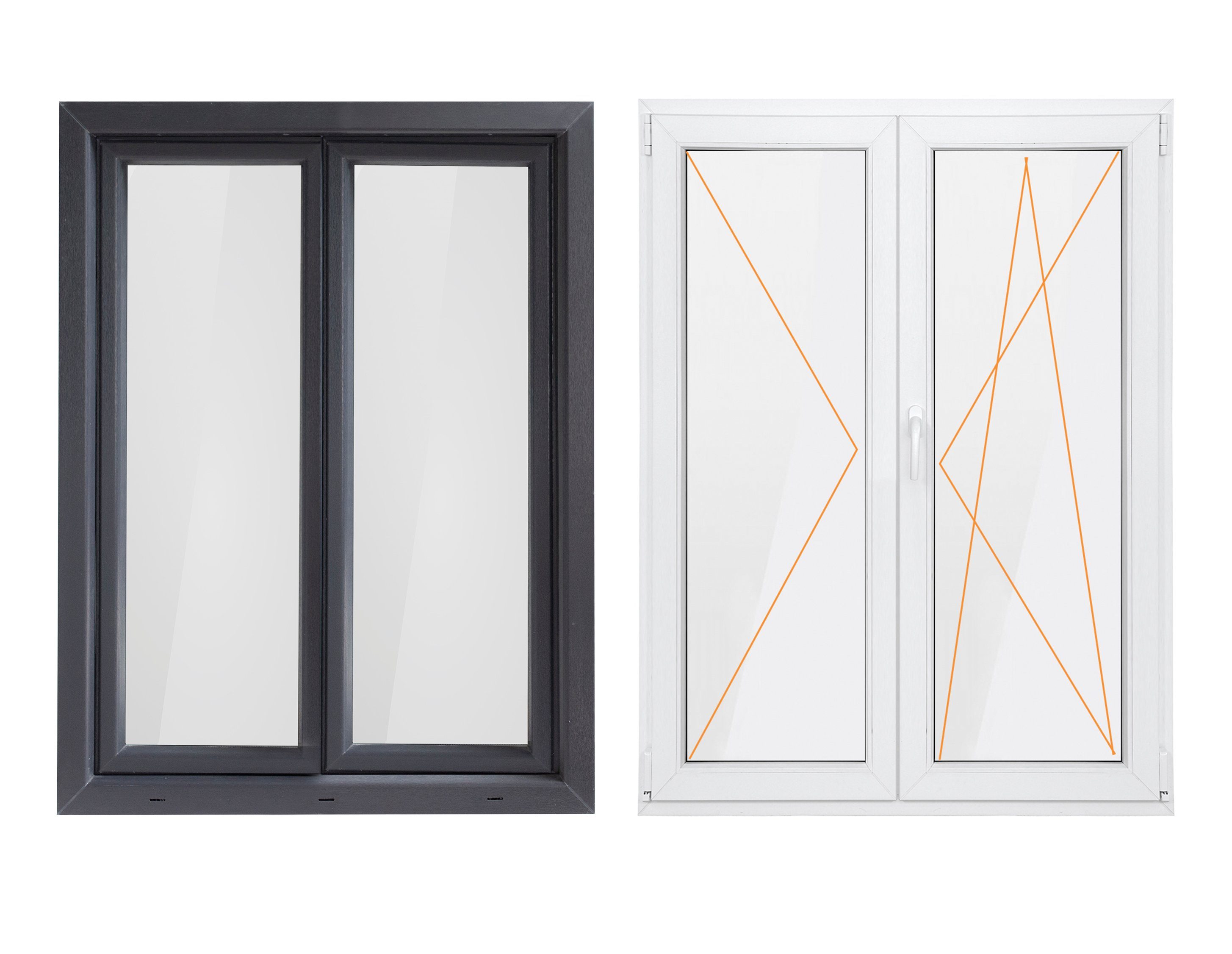 SN DECO GROUP Kunststofffenster Fenster, 2 günstig online kaufen