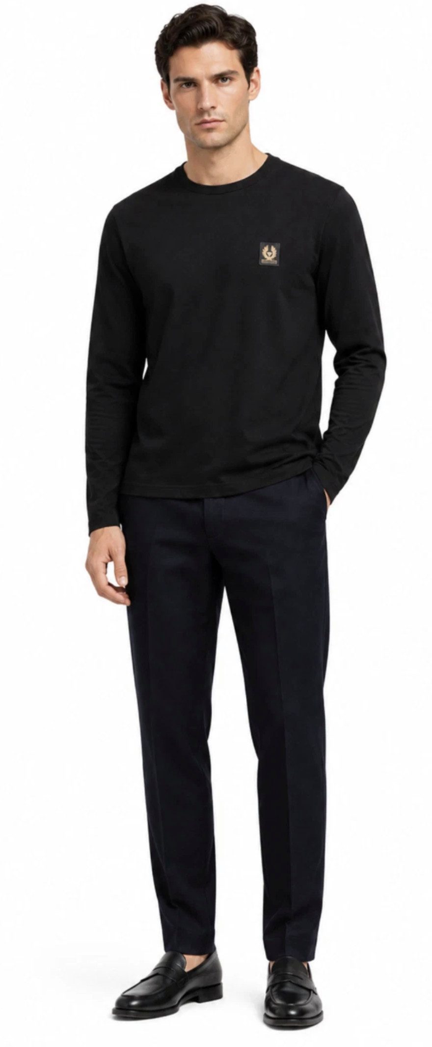 Belstaff Longsleeve T-Shirt London Retro Phoenix Patch Iconic Tee Modern Cut (1-tlg) Ideal für Alltag, Business Casual und Freizeit – Bild 5 von 5