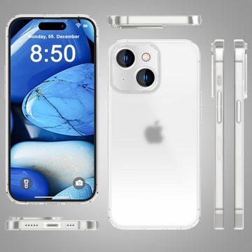 Nalia Smartphone-Hülle Apple iPhone 15, Halb-Transparent Hülle / Matt / Dünn / Hard Case / Anti-Fingerabdruck