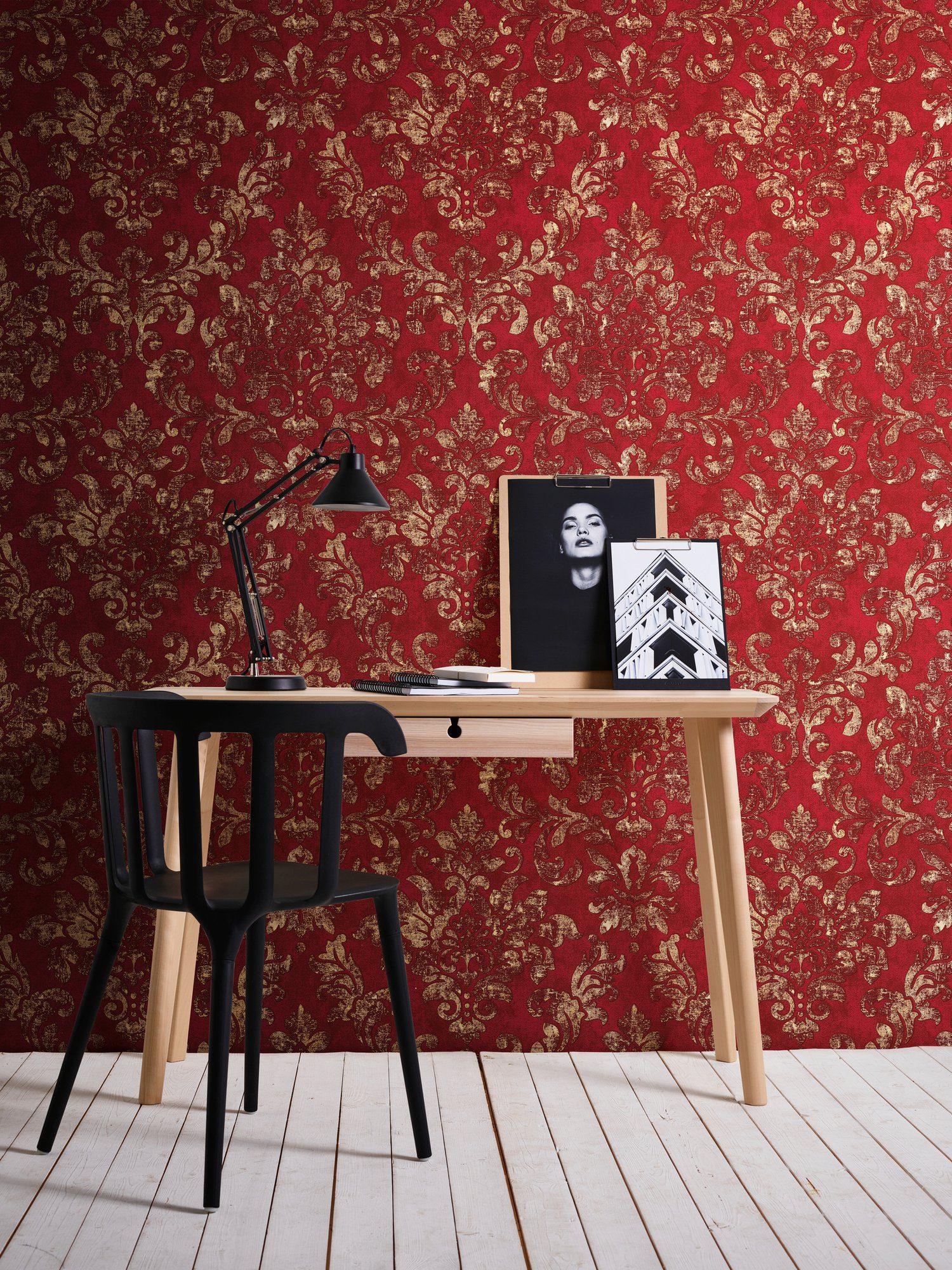 A.S. Création Vliestapete Neue Bude 2.0 Used Glam mit Ornamenten barock, leicht strukturiert, Barock, gemustert, ornamental, …