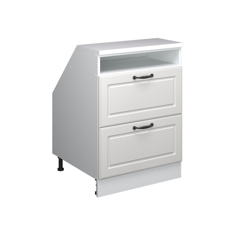 Vicco Kommode Rion, Weiß Landhaus/Weiß, 60 x 81.6 cm mit 2 Schubladen, Schrankk... (1 St)