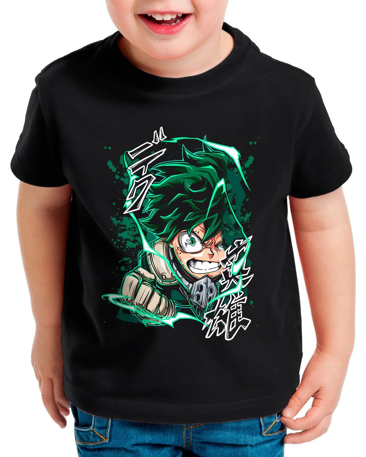 academia hero style3 Smash Kinder T-Shirt Detroit Print-Shirt manga my anime cosplay
