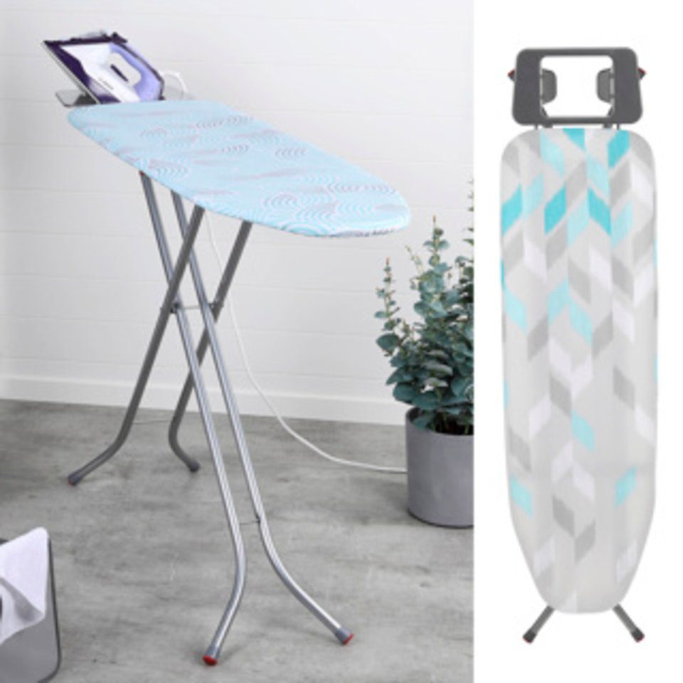 Haushalt International Aktivbügeltisch Bügeltisch ca. 114 x 34cm stufenlos höhenverstellbar