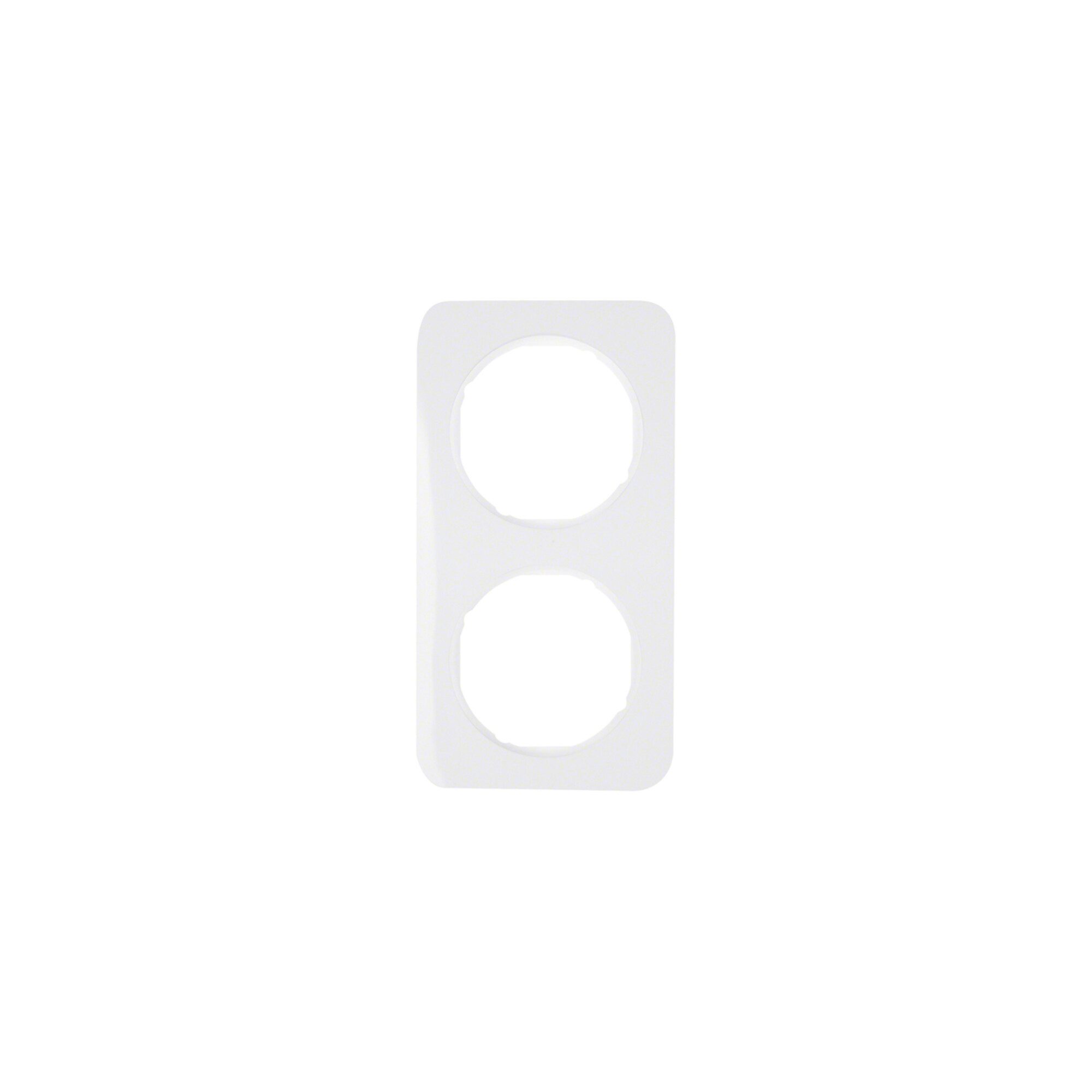 Berker Abdeckplatte Berker Rahmen pows/gl 2fach 10122189