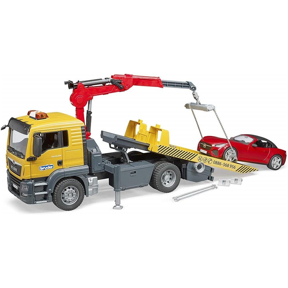 Bruder® Spielzeug-Abschlepper »TGS Abschlepp-LKW MAN 3750 mit rotem  Sportwagen«