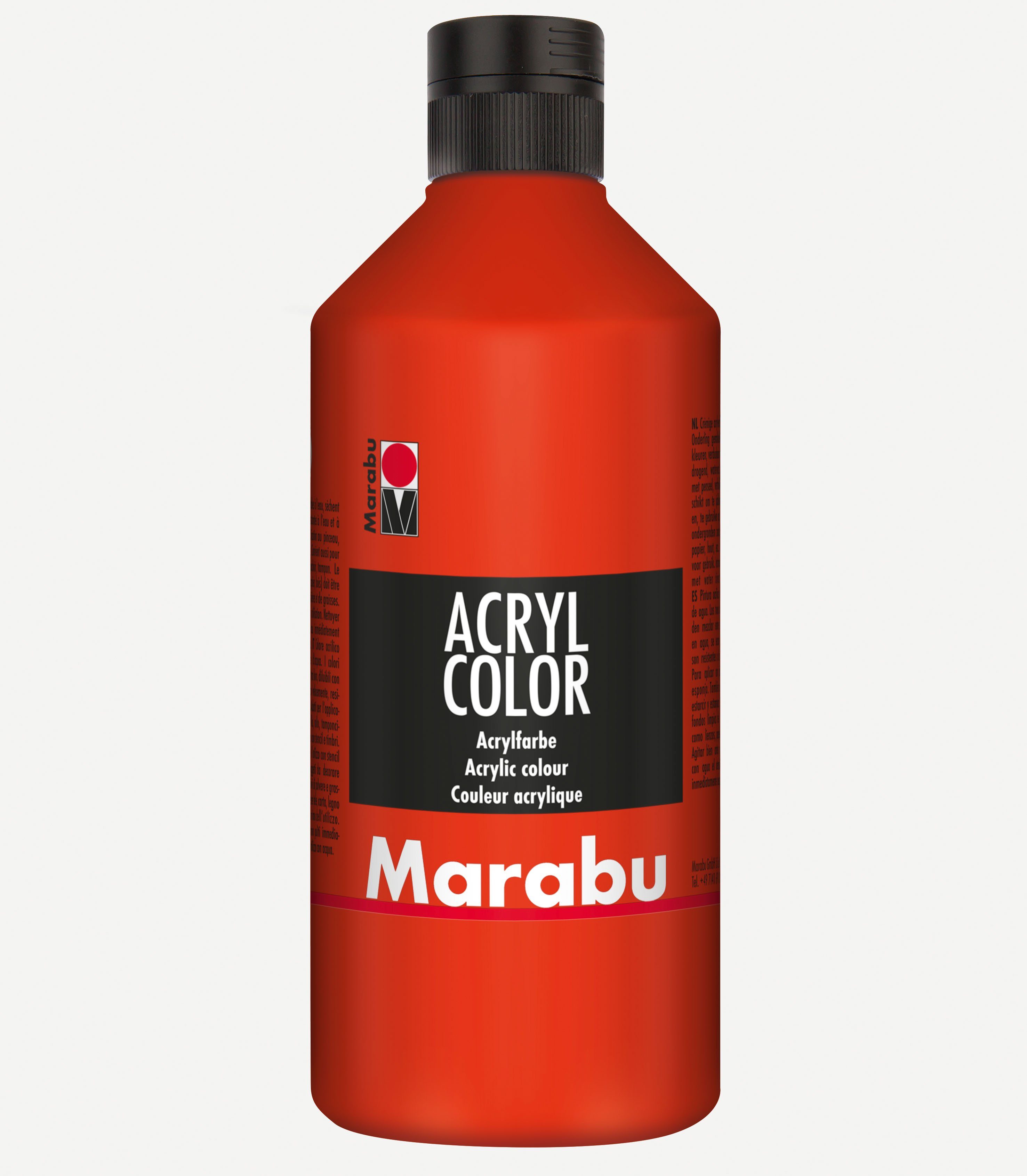 Acrylfarbe Marabu Acrylfarbe Acryl Color, 500 ml, zinnoberrot 006