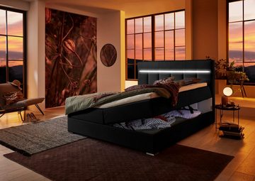 ATLANTIC home collection Boxbett Tessa, mit LED-Beleuchtung und Bettkasten