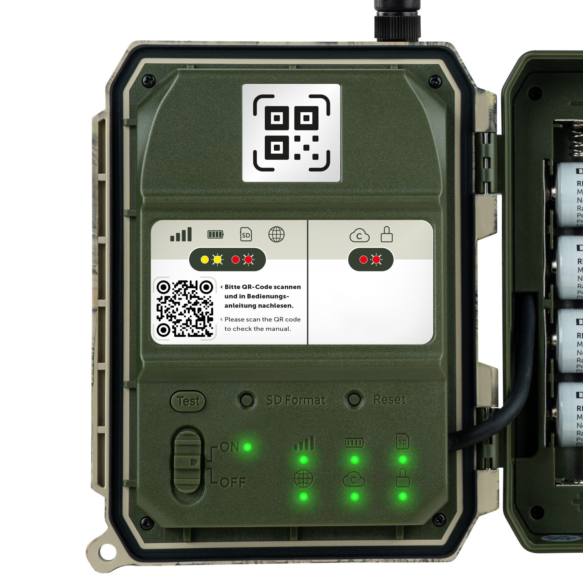 Dörr Wildkamera DÖRR Cloud Pro 4G Überwachungskamera, 60° & 100°, AA & Wiederaufladbar (Außenbereich, Innenbereich, Kein SIM-Lock, kein Abozwang, kostenlose DÖRR Cloud App)