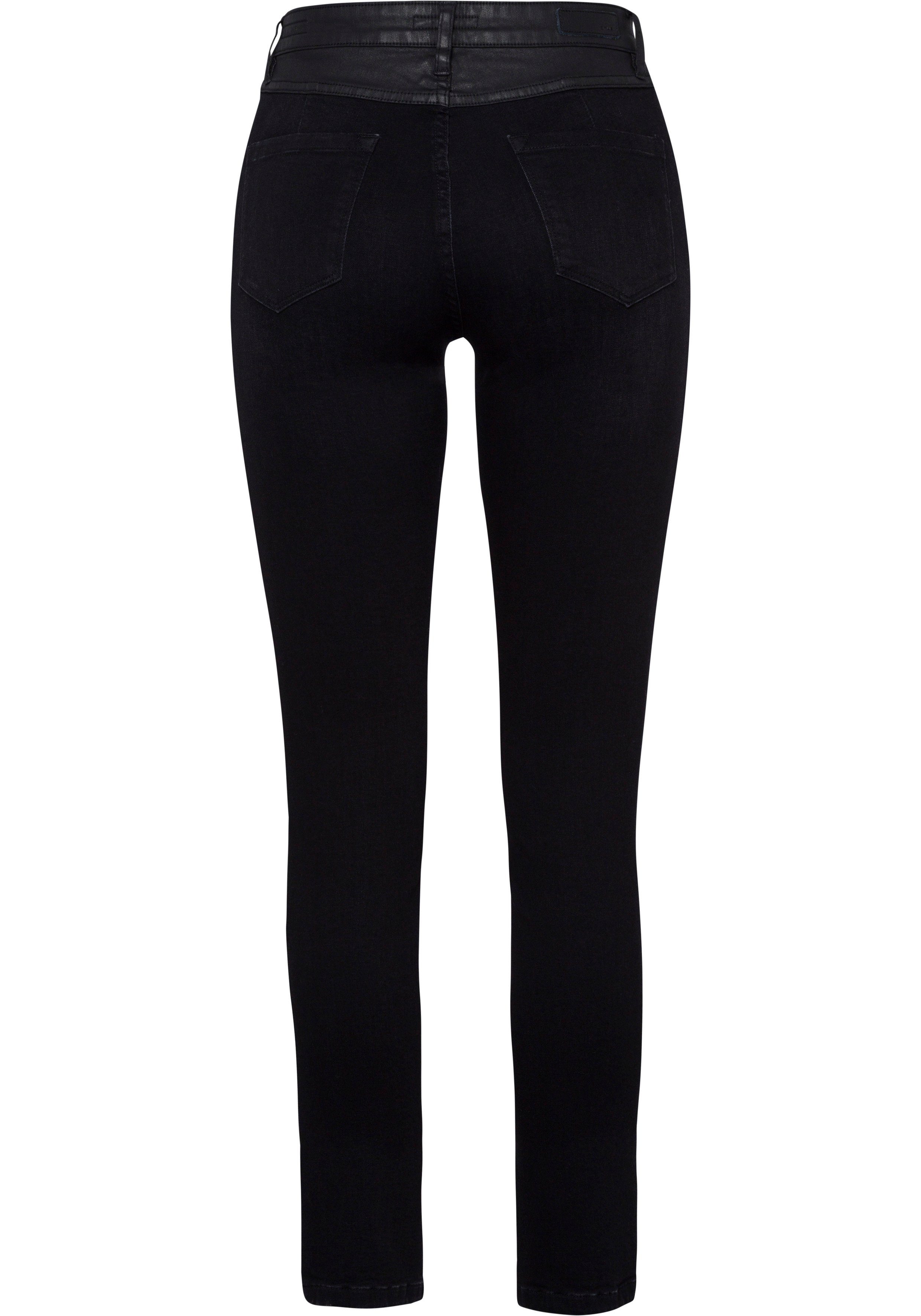 Damen Jeans OPUS 5-Pocket-Jeans Evita coated in gewaschener Denim-Optik