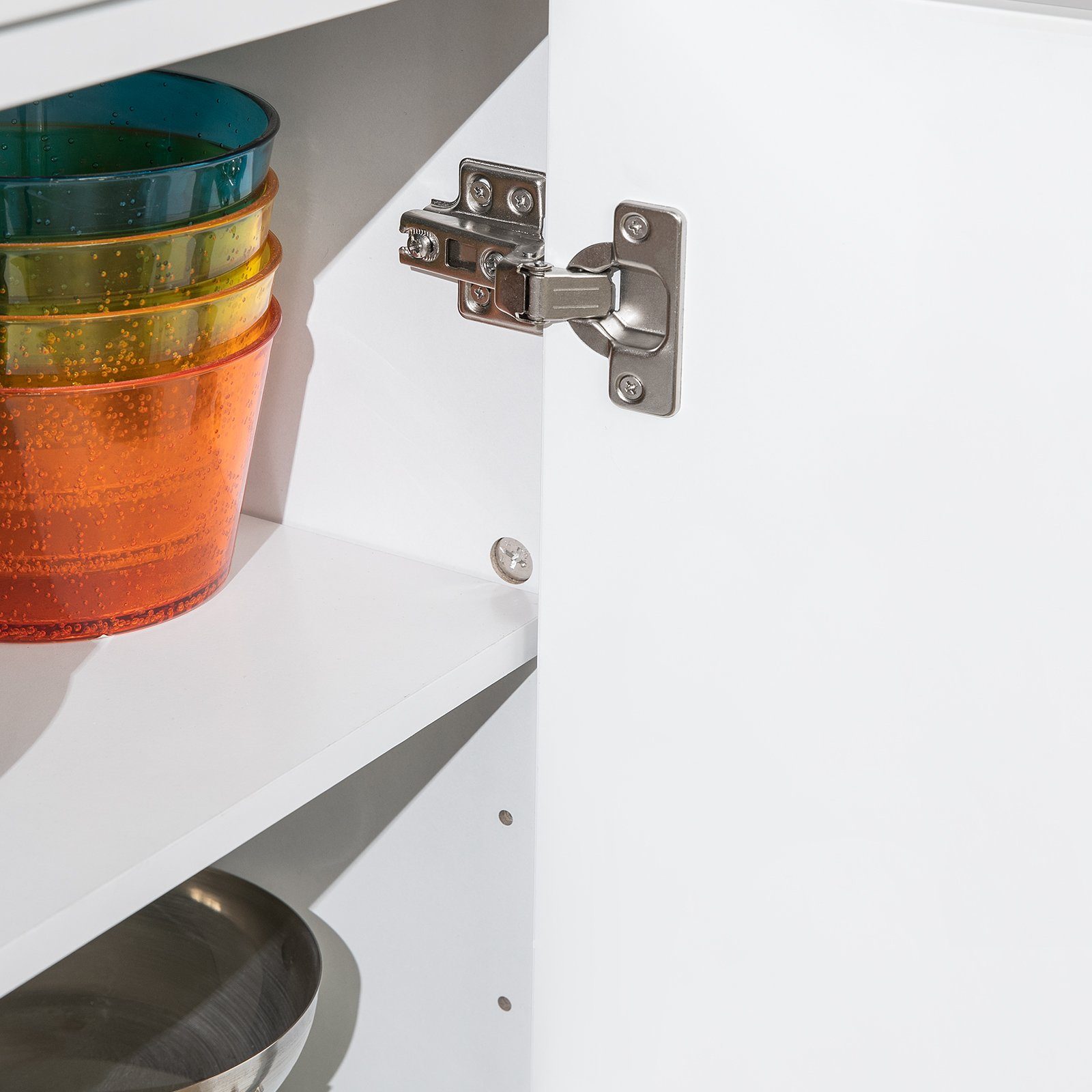 mit FKW108, Kücheninsel Küchenwagen SoBuy mit Edelstahlplatte Seitenregal Küchenschrank weiß