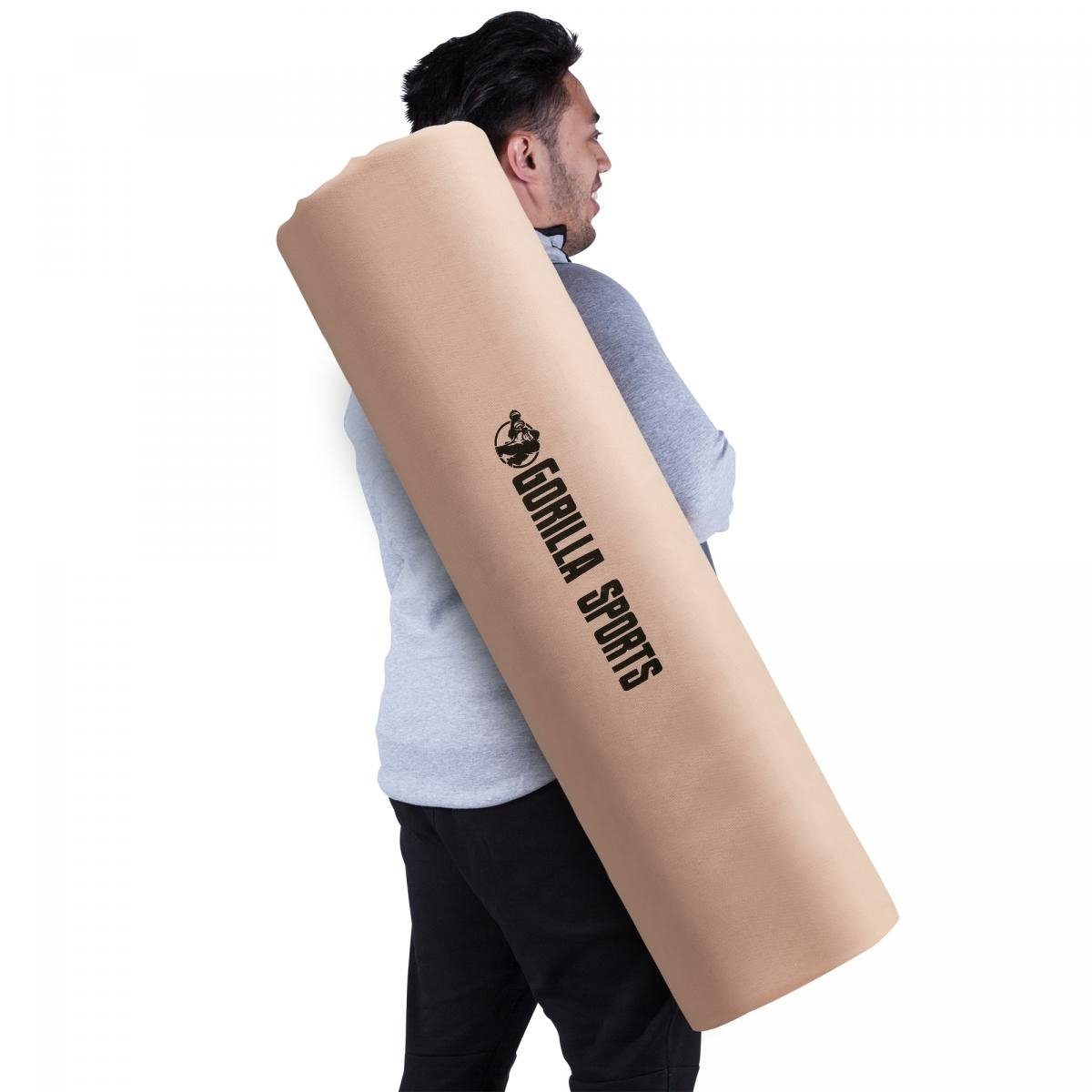 GORILLA SPORTS Sporttasche Yogatasche - für Yogamatte, mit Tragegurt, Baumwolle - Yoga Tasche