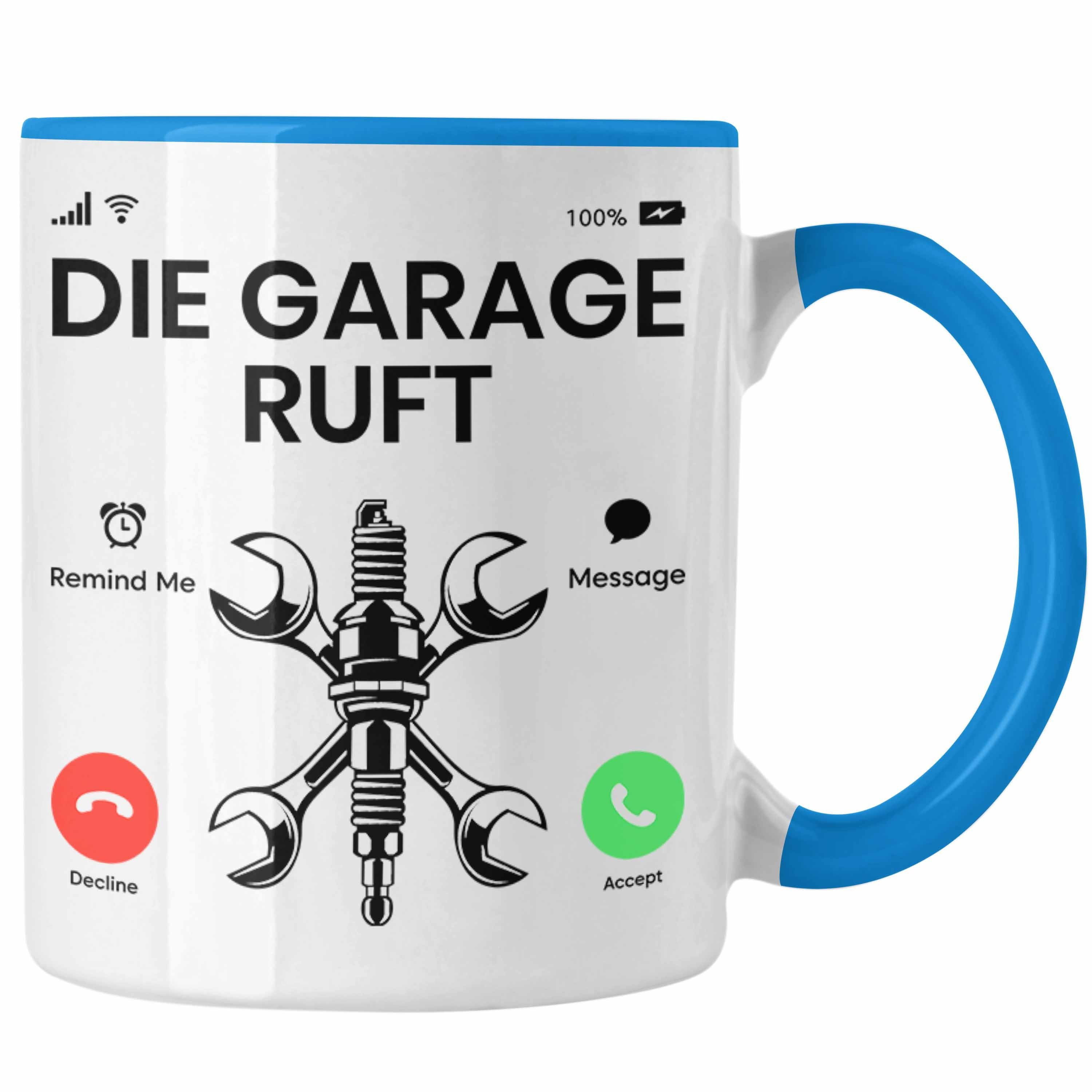 Trendation Tasse KFZ Mechaniker Tasse Geschenk Spruch Männer KFZ Mechatroniker Geschenk Blau