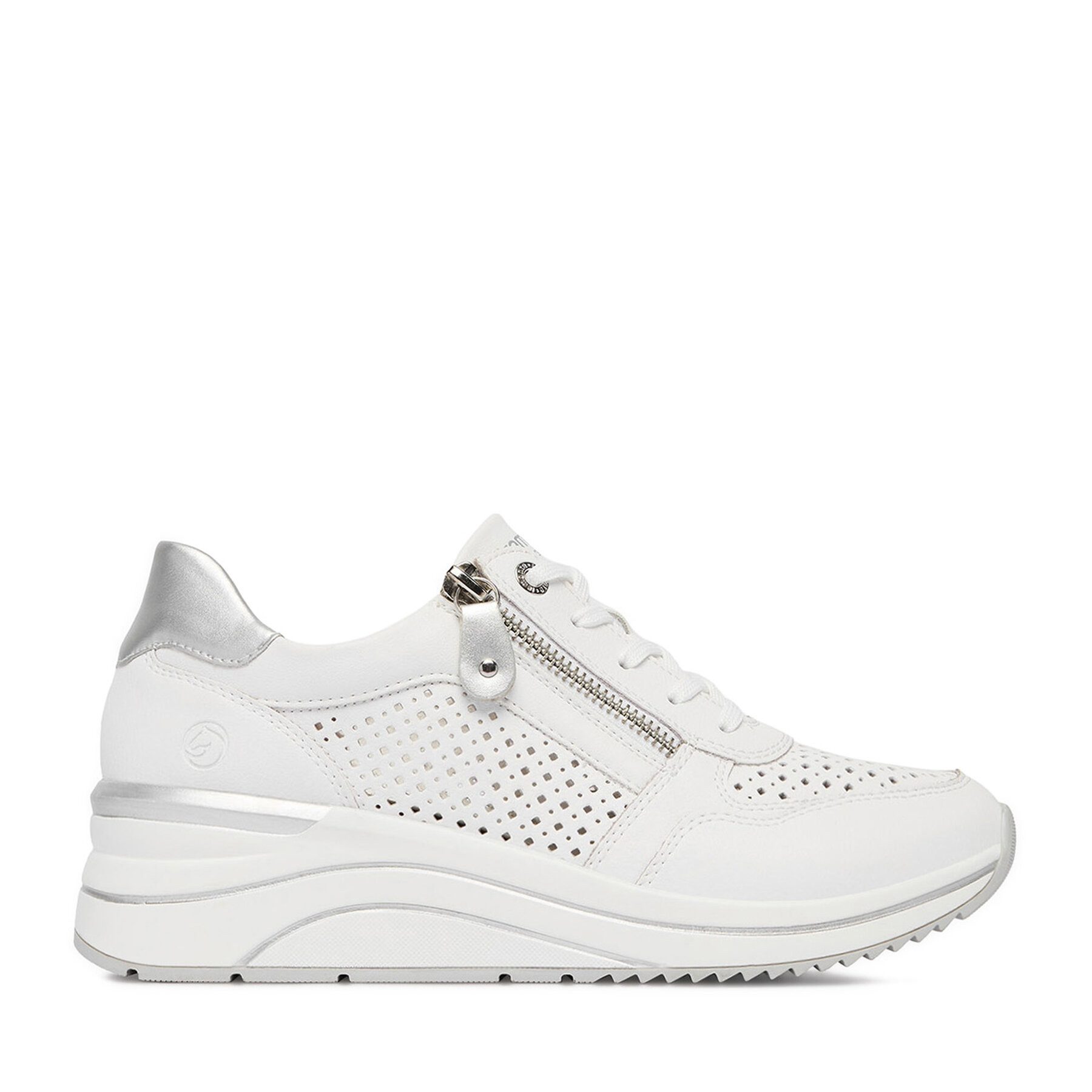 Remonte Damen-Sneaker Weiß, Silber Sneaker