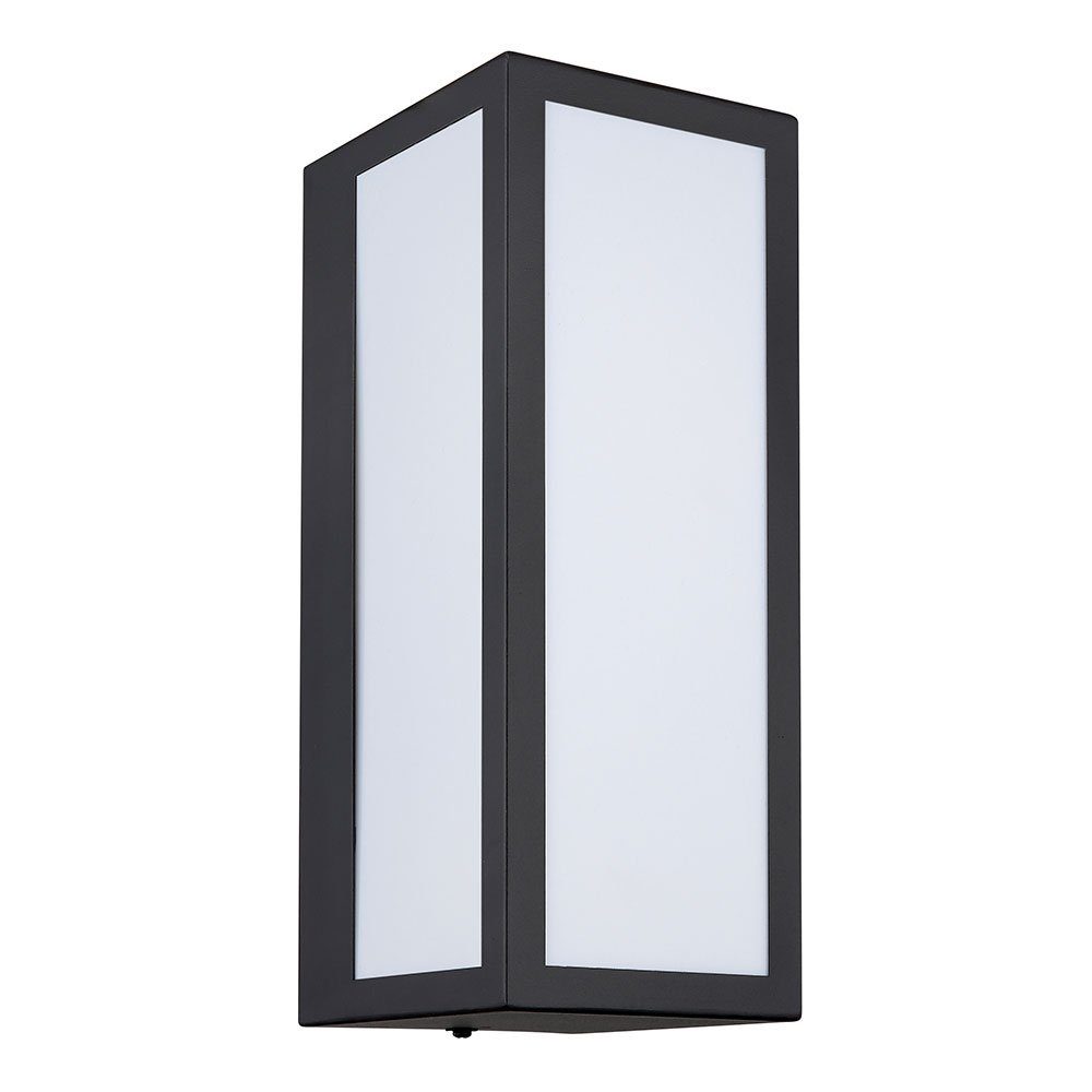Außenlampe Metall etc-shop Fassadenleuchte schwarz Leuchtmittel nicht inklusive, Außen-Wandleuchte, IP44 Wandleuchte