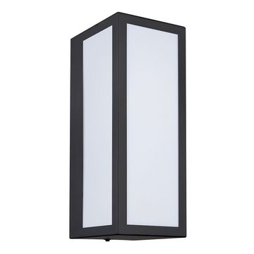 etc-shop Außen-Wandleuchte, Leuchtmittel nicht inklusive, Wandleuchte Außenlampe Fassadenleuchte Metall schwarz IP44