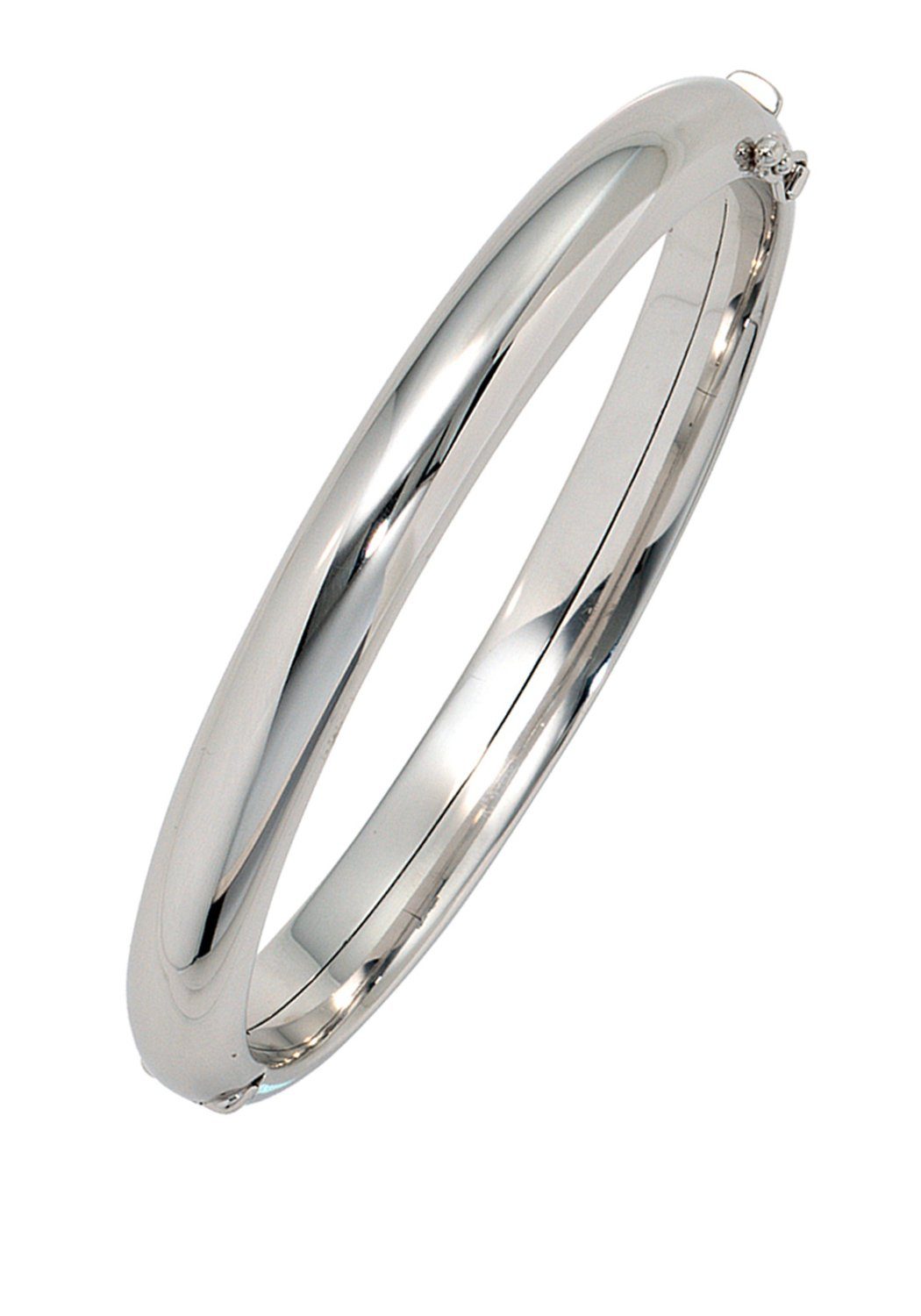JOBO Armreif Ovales Armband, 375 Weißgo...