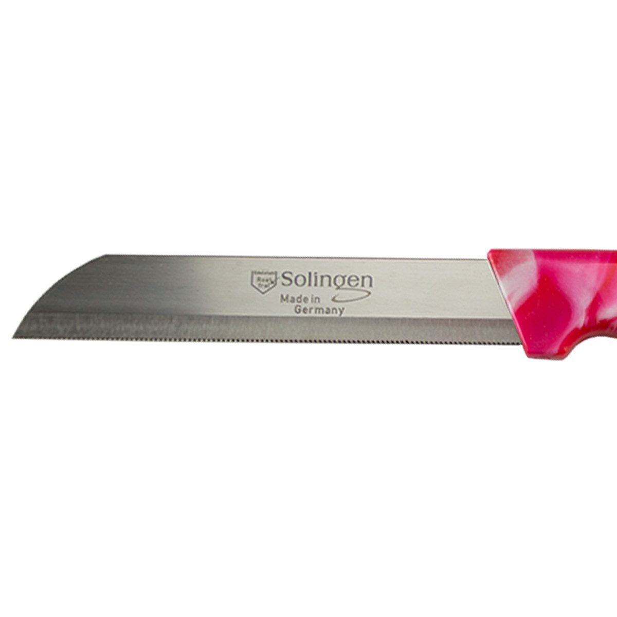 Visaggio Obstmesser Solingen Allzweckmesser Schälmesser Gemüsemesser Küchenmesser, Wellenschliff Solingen Messer, Marmor Optik, Edelstahl (rostfrei)