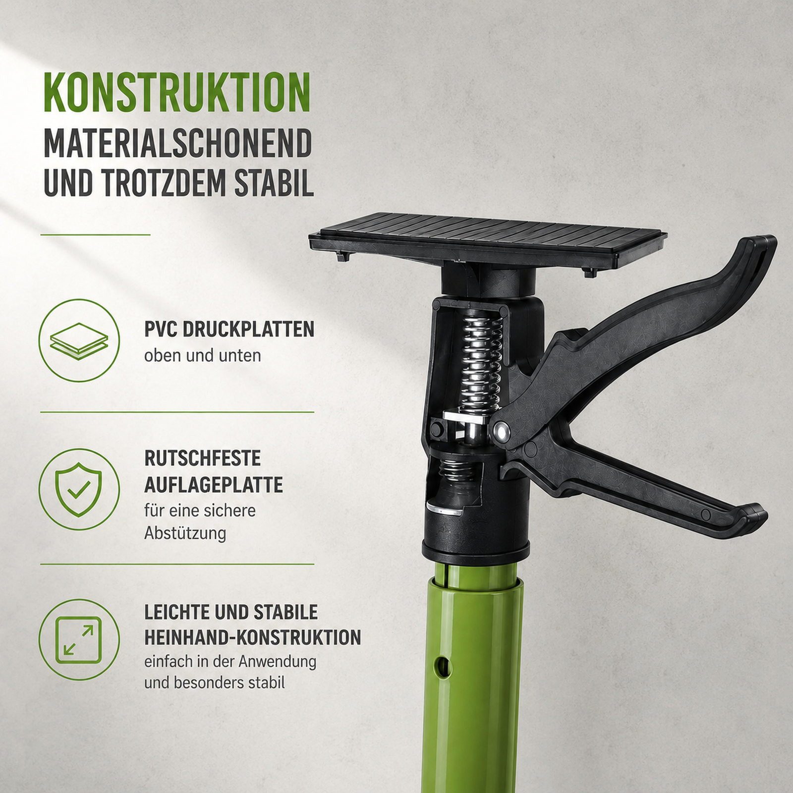 TRUTZHOLM Montageklemme Montagestütze kurz 57 - 117 cm Klicksystem Türspanner Teleskopstütze, B: 117 cm