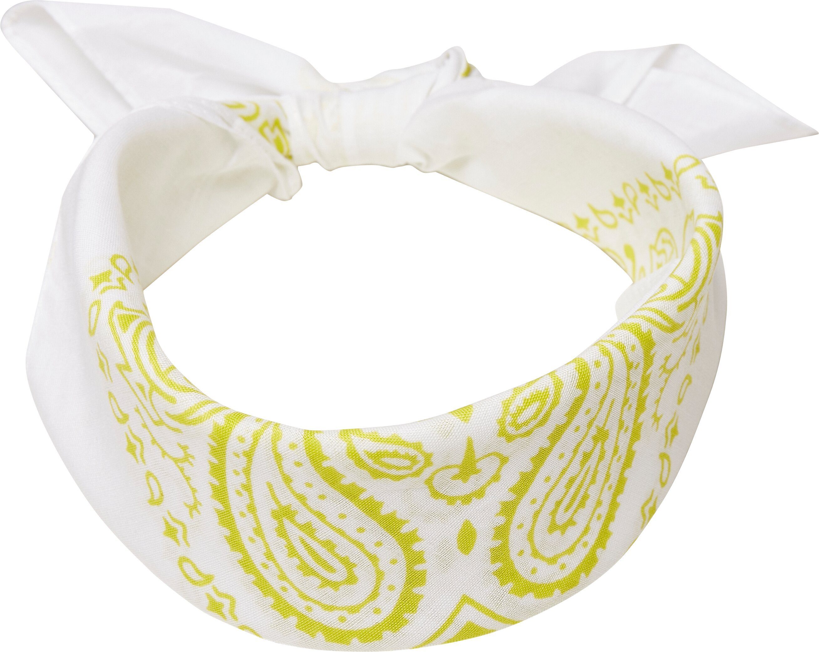 MSTRDS Halstuch Bandana, white/yellow (1-St)