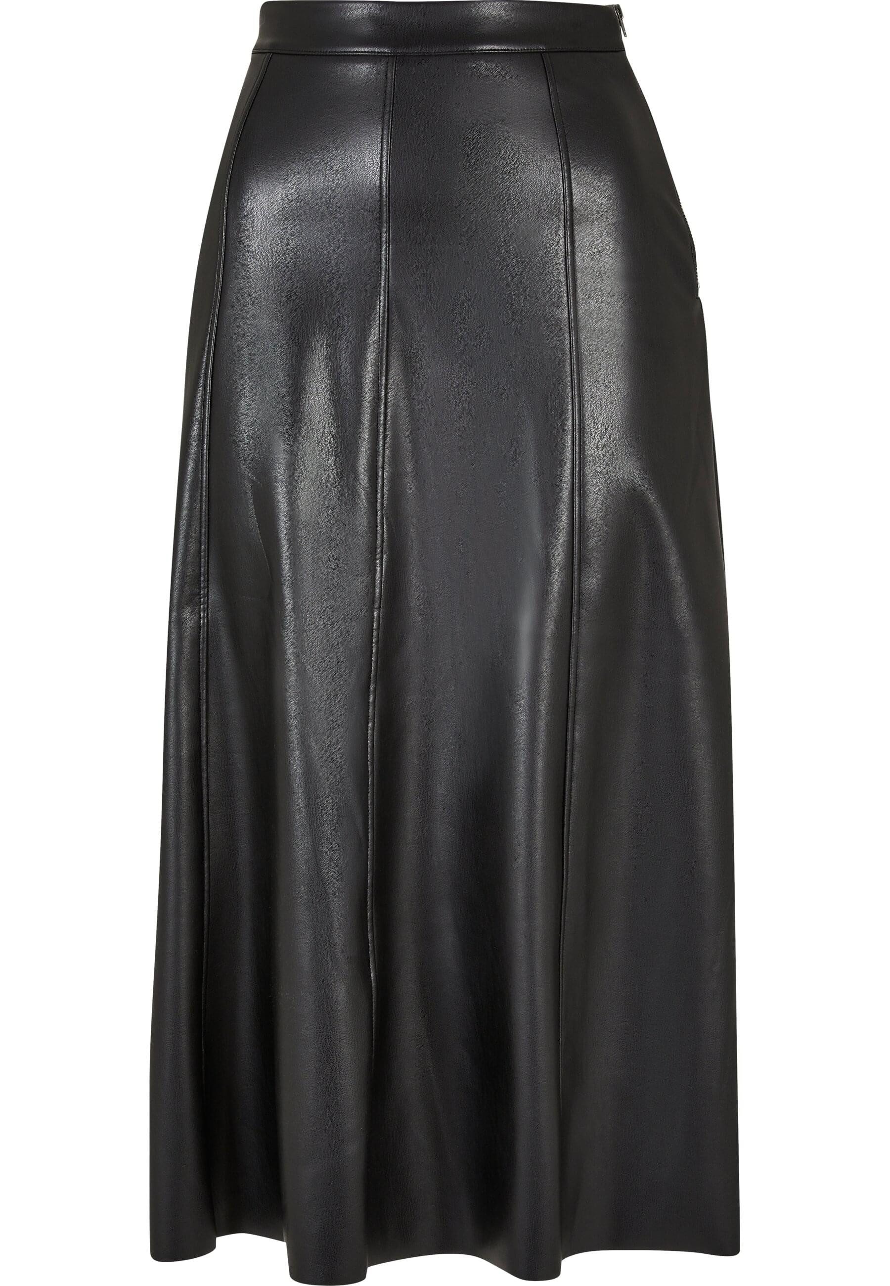 Sommerrock Urban Classics Damen Ladies Synthetic Leather Midi Skirt