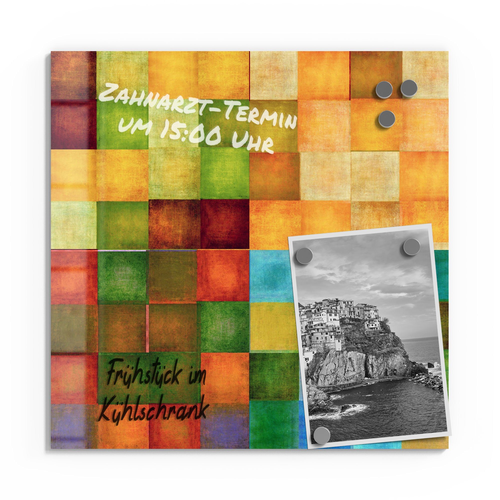DEQORI Magnettafel 'Bunte Farbquadrate', Whiteboard Pinnwand günstig online kaufen