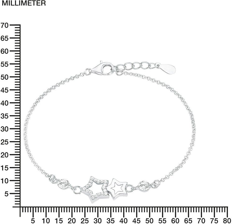 Amor Armband Sterne, mit Zirkonia (synth)