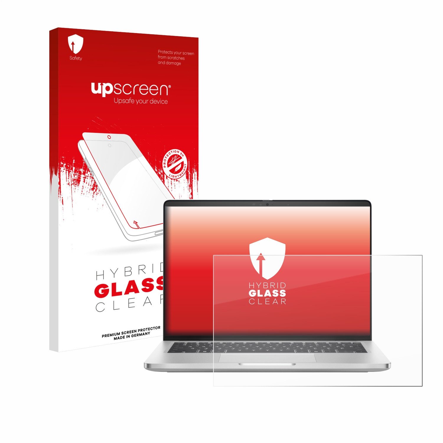 upscreen Displayschutzglas Folie für Dell Pro 14 Plus PB14250, Schutzfolie Glas Panzer Display Schutz klar