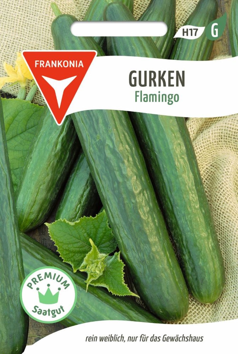 FRANKONIA Gemüsesamen Salatgurke, Flamingo F1 - Gurken-Samen Saatgut Salat-Samen Samen, Cucumis sativus