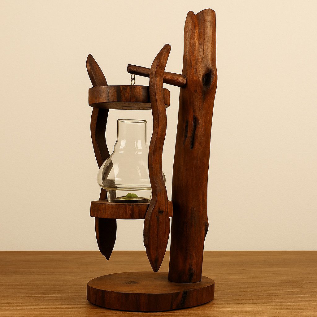 Kinaree Kerzenlaterne Massivholz Laterne Windlicht, Glasaufsatz inkl., Hand günstig online kaufen