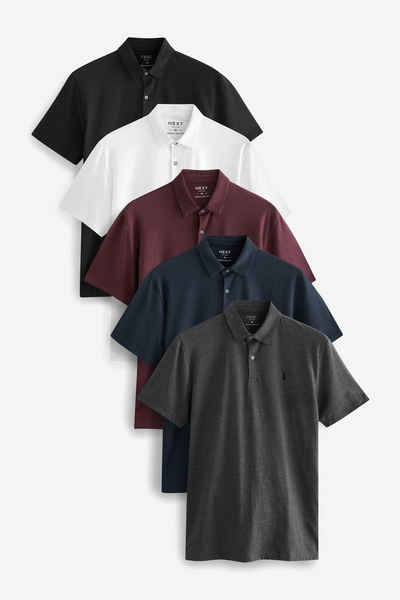 Next Poloshirt Poloshirts aus Jersey im 5er-Pack (5-tlg)
