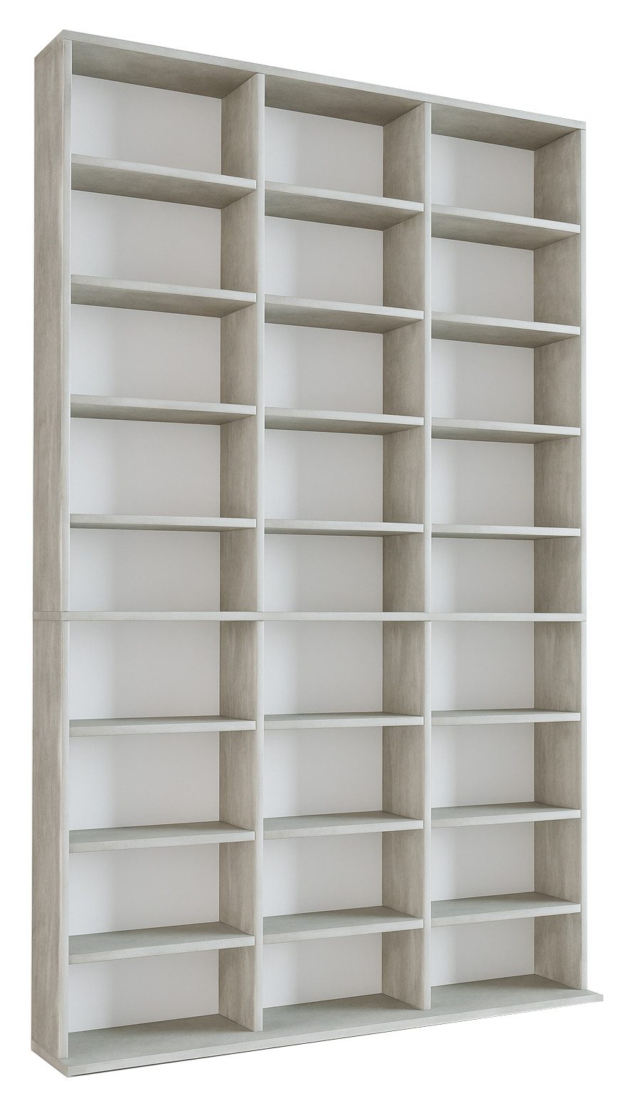 VCM Standregal Holz CD DVD Standregal Bücherregal Regal Megosa XL